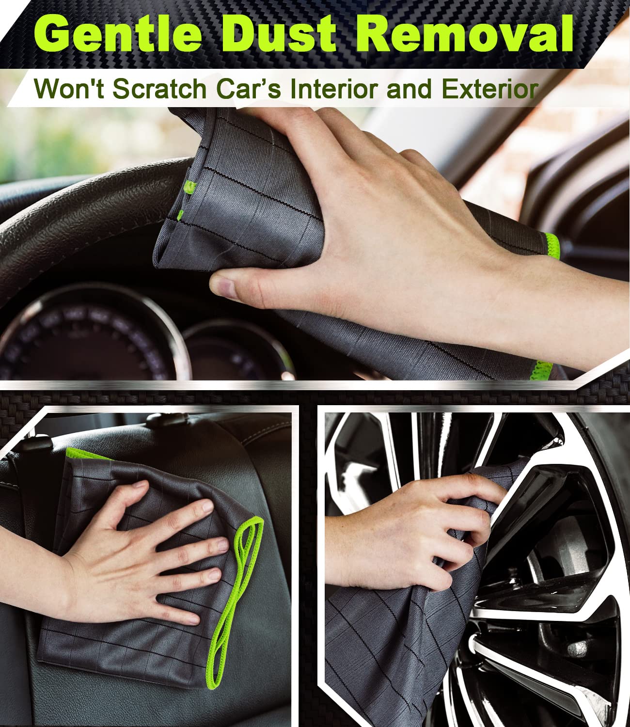 Microfiber Towels Cars Wash Drying Cleaning Cloth (2 Count)
