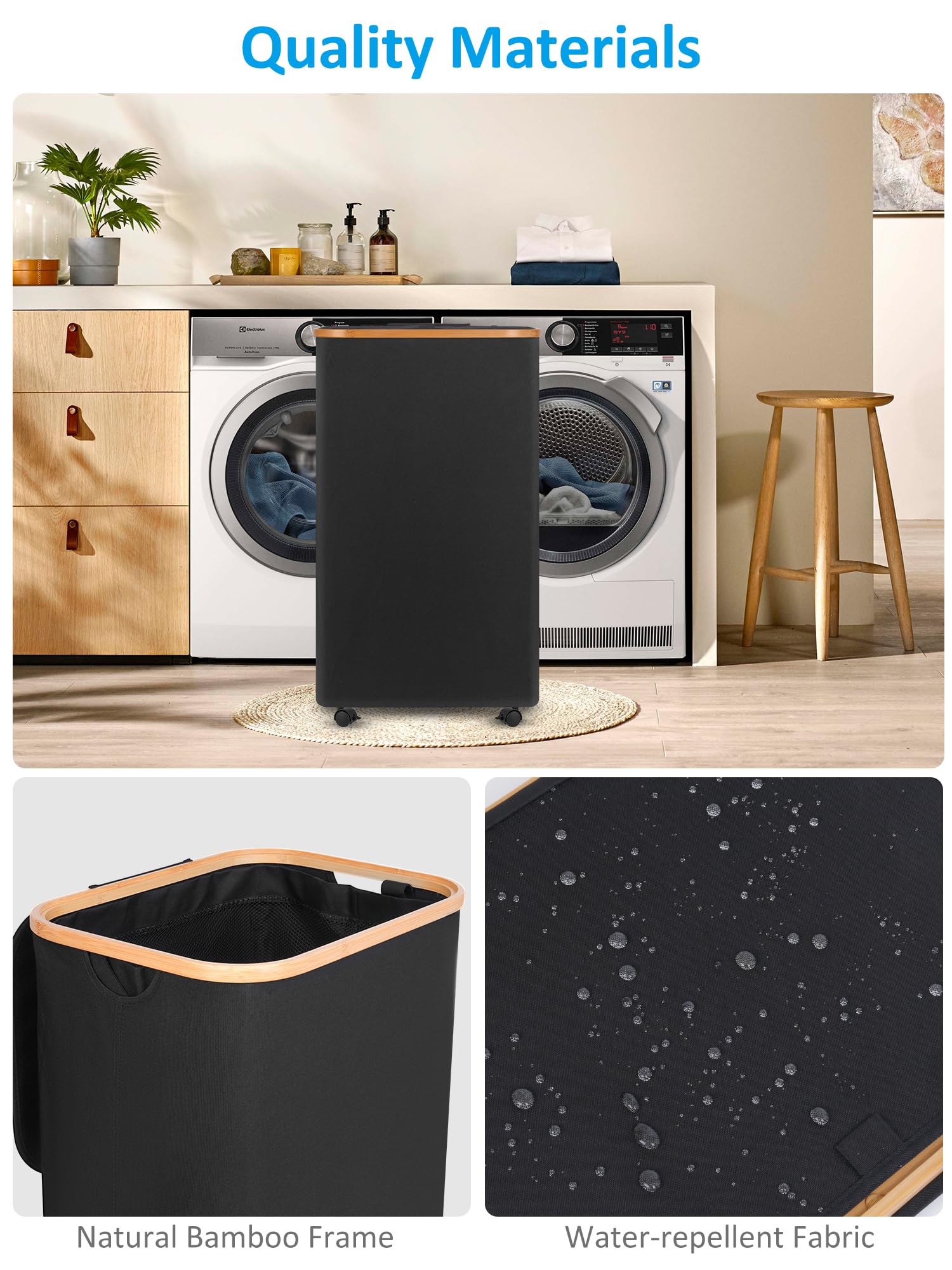 Laundry Basket with Wheels