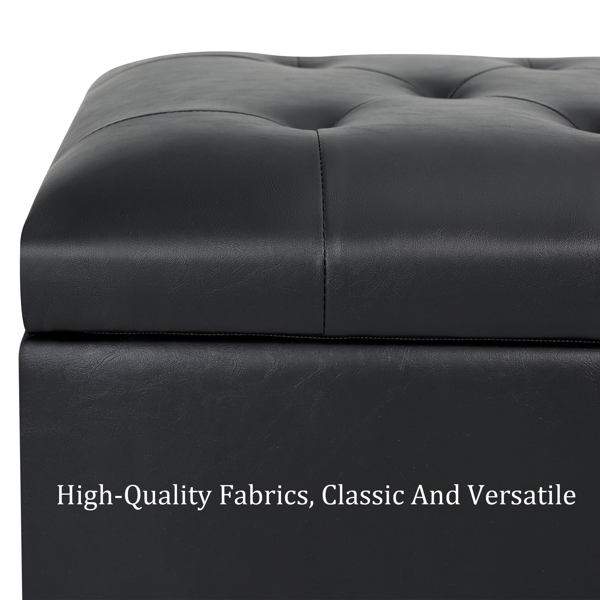 Leather Storage Ottoman