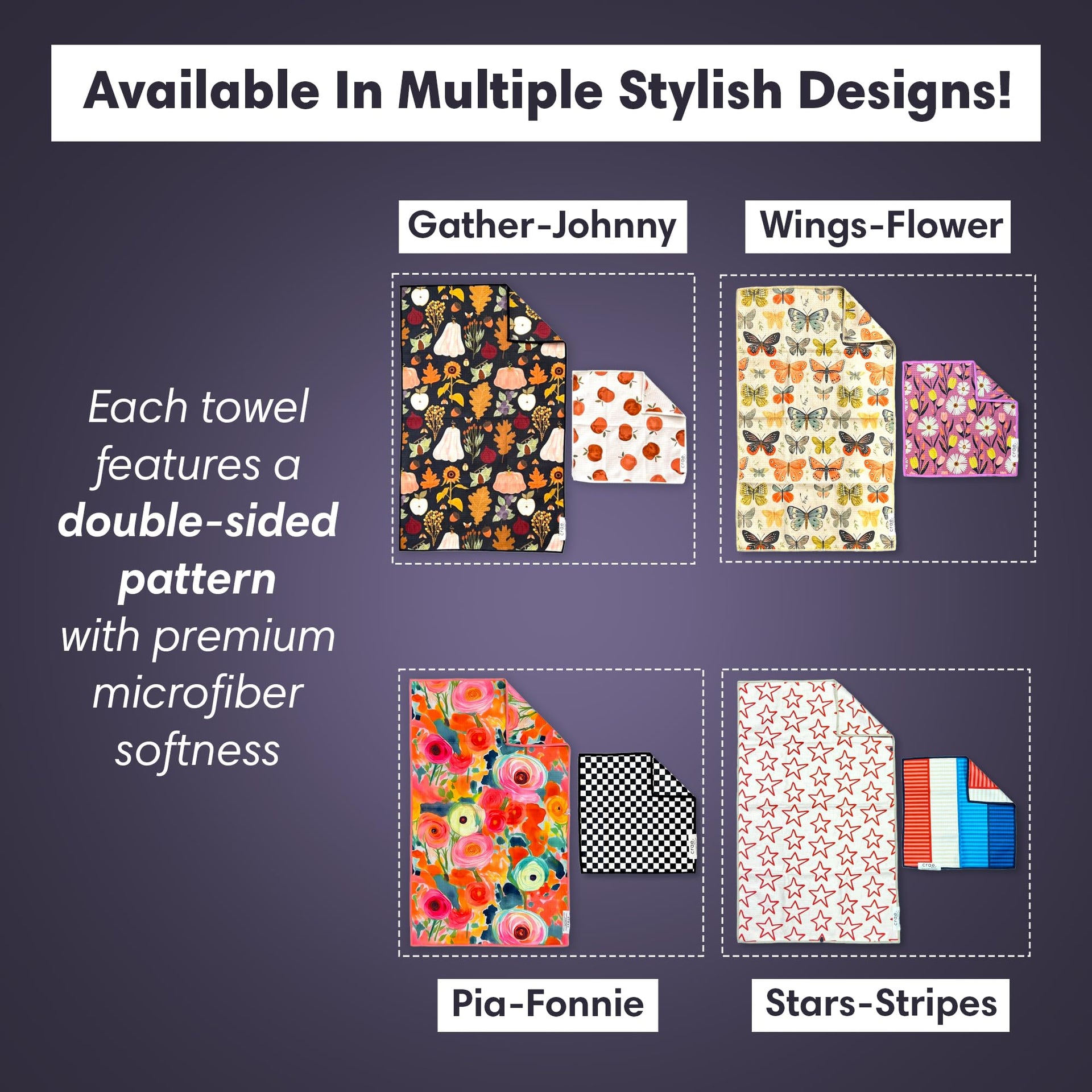 Microfiber Hand Towel & Washcloth Set (2 Count)