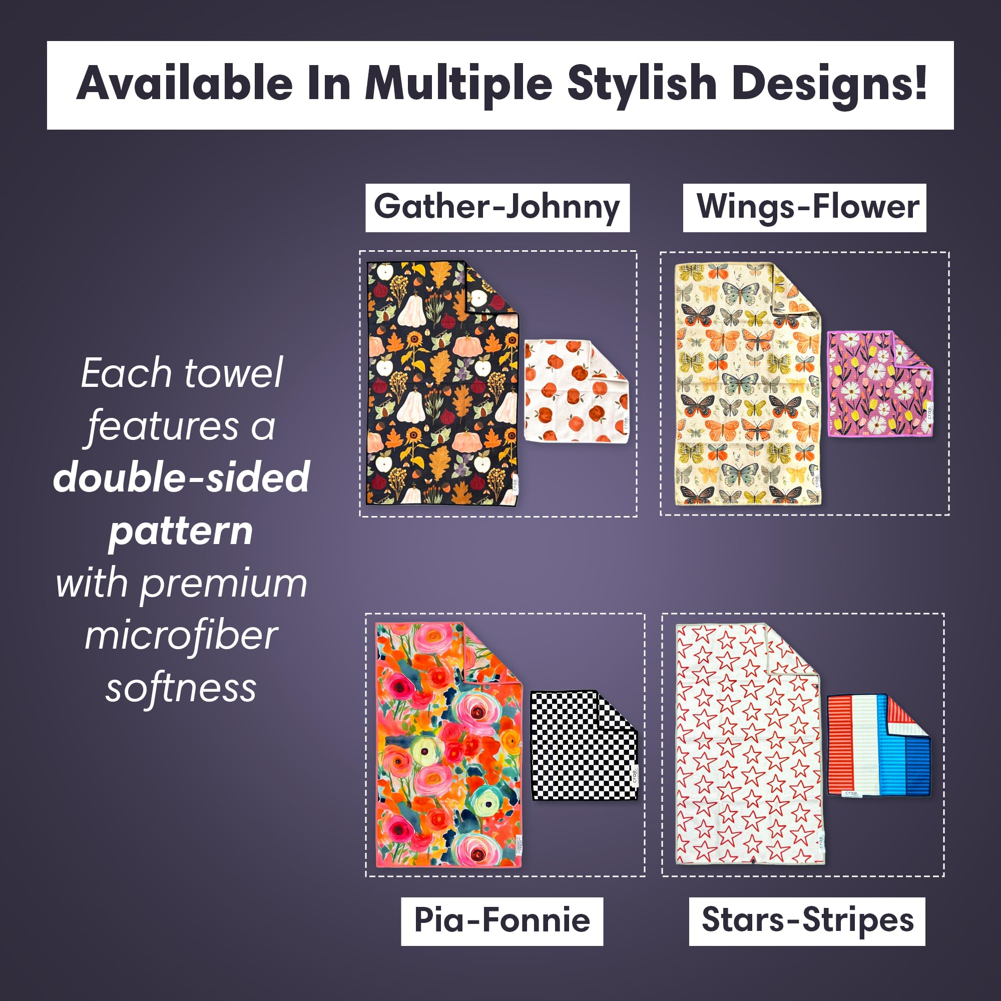 Microfiber Hand Towel & Washcloth Set (2 Count)