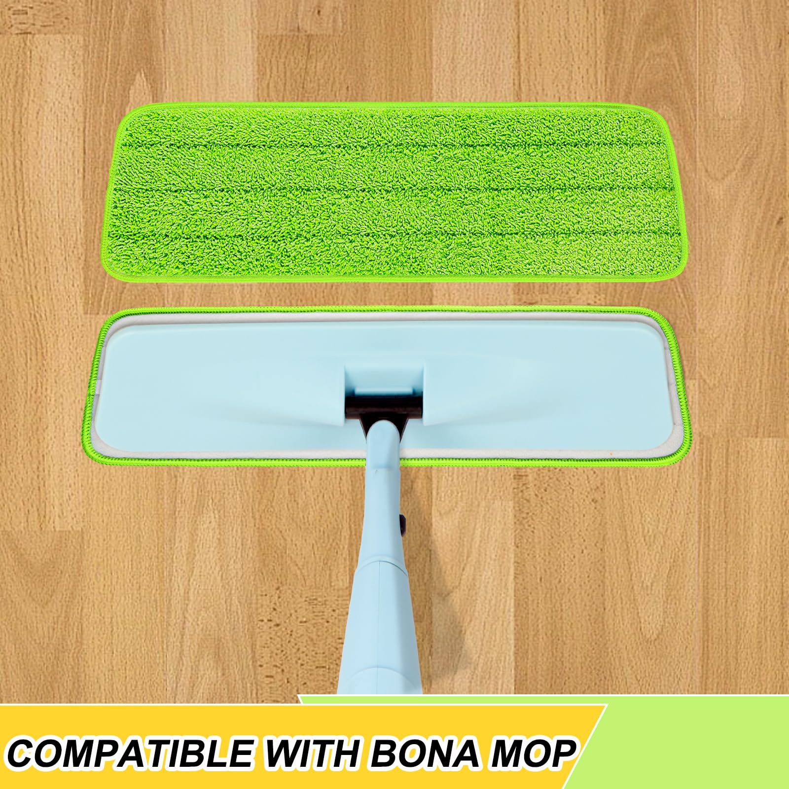 16.5 Inch Reusable Mop Pads Microfiber Spray Mop Replacement Heads for Wet