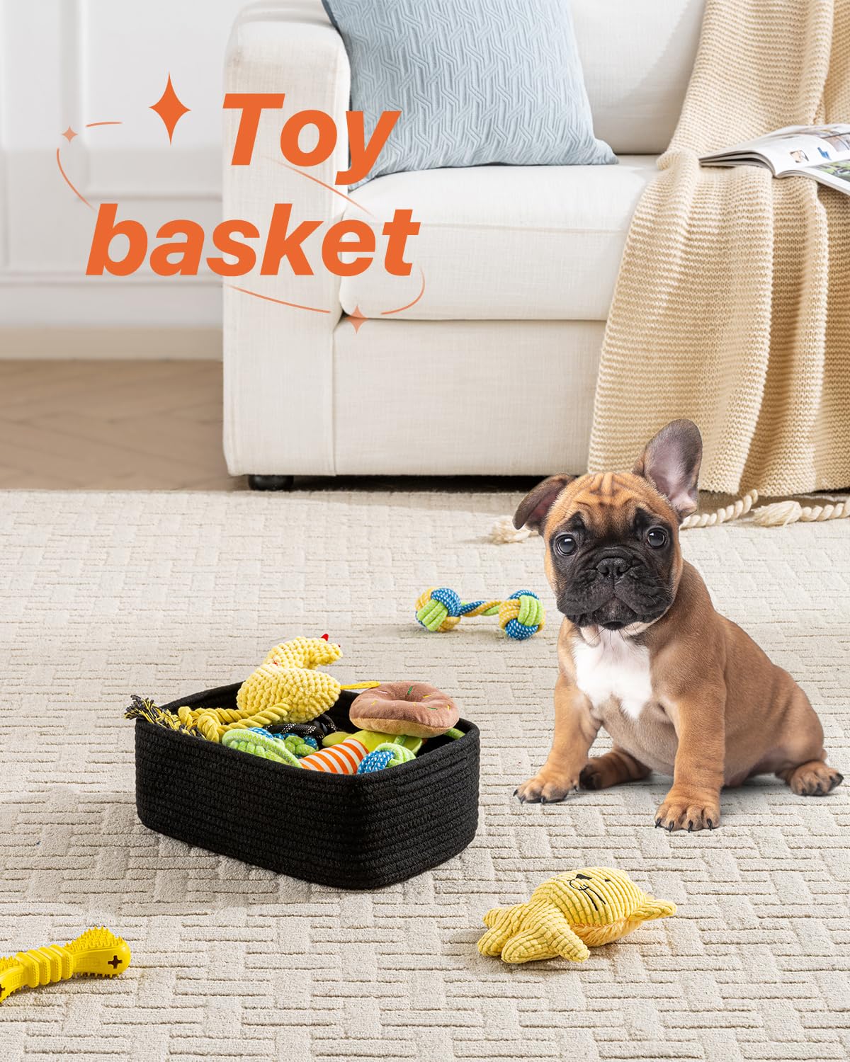 Small Woven Storage Basket for Organizing (3 Count)
