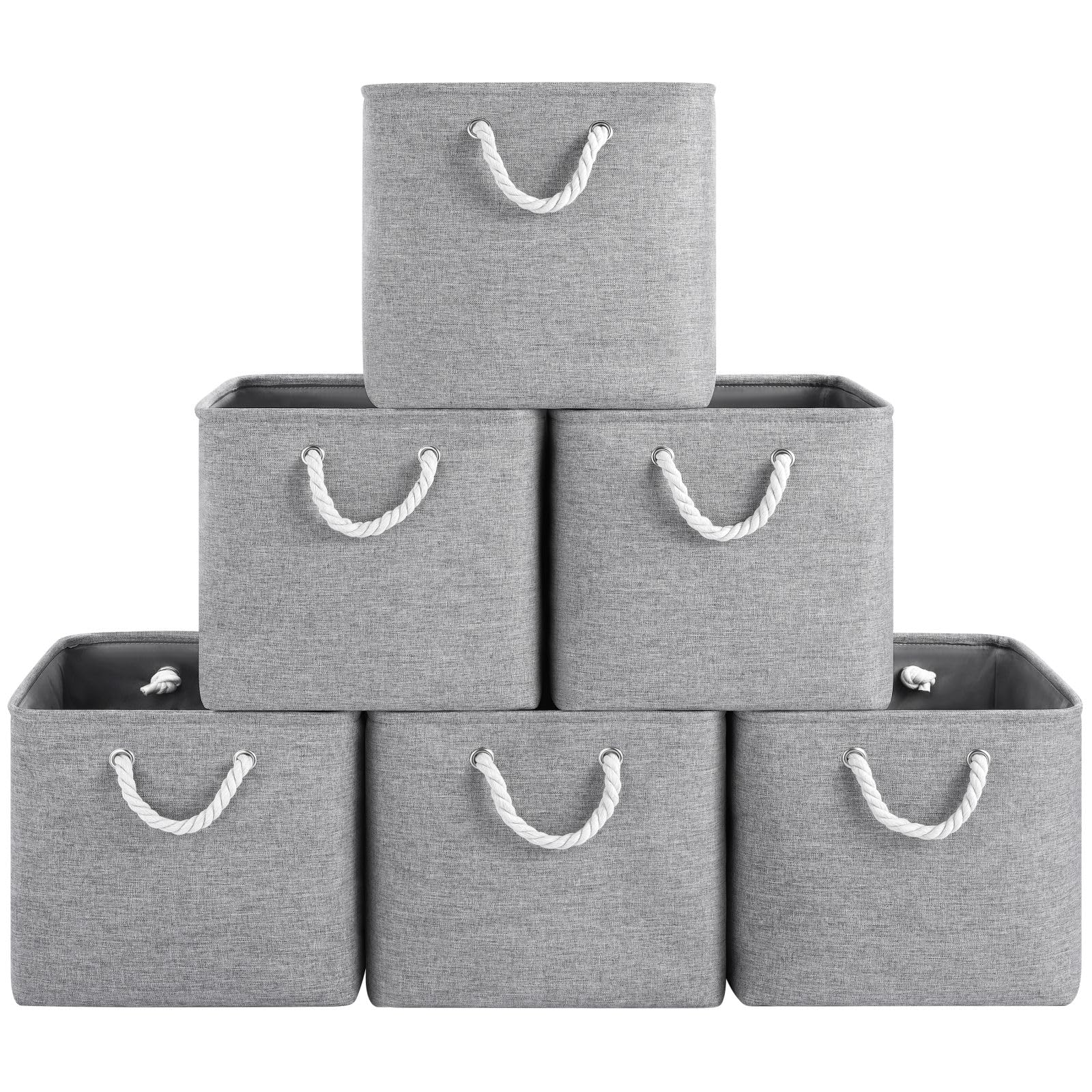 13x13x13 Inch Storage Cube Bins Foldable Organizer Baskets 6 Pack (6 Count)