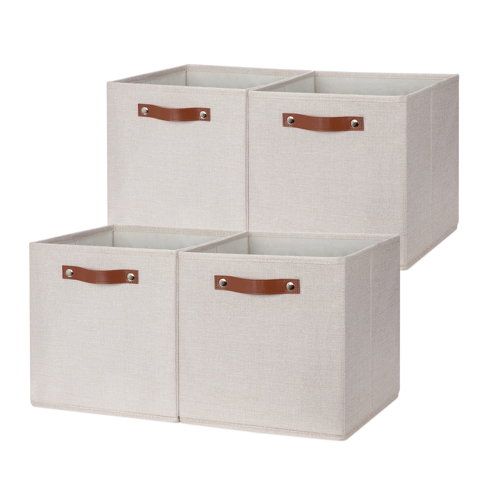 12inch Cube Storage Baskets for Shelves Closet Storage (4 Count)