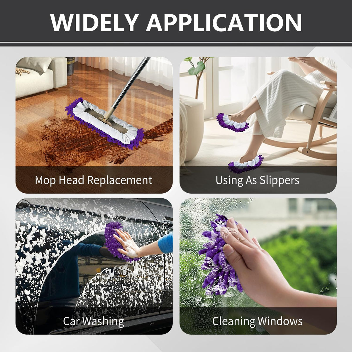 Mop Slippers Socks Floor Cleaning (5.2911 Ounce)
