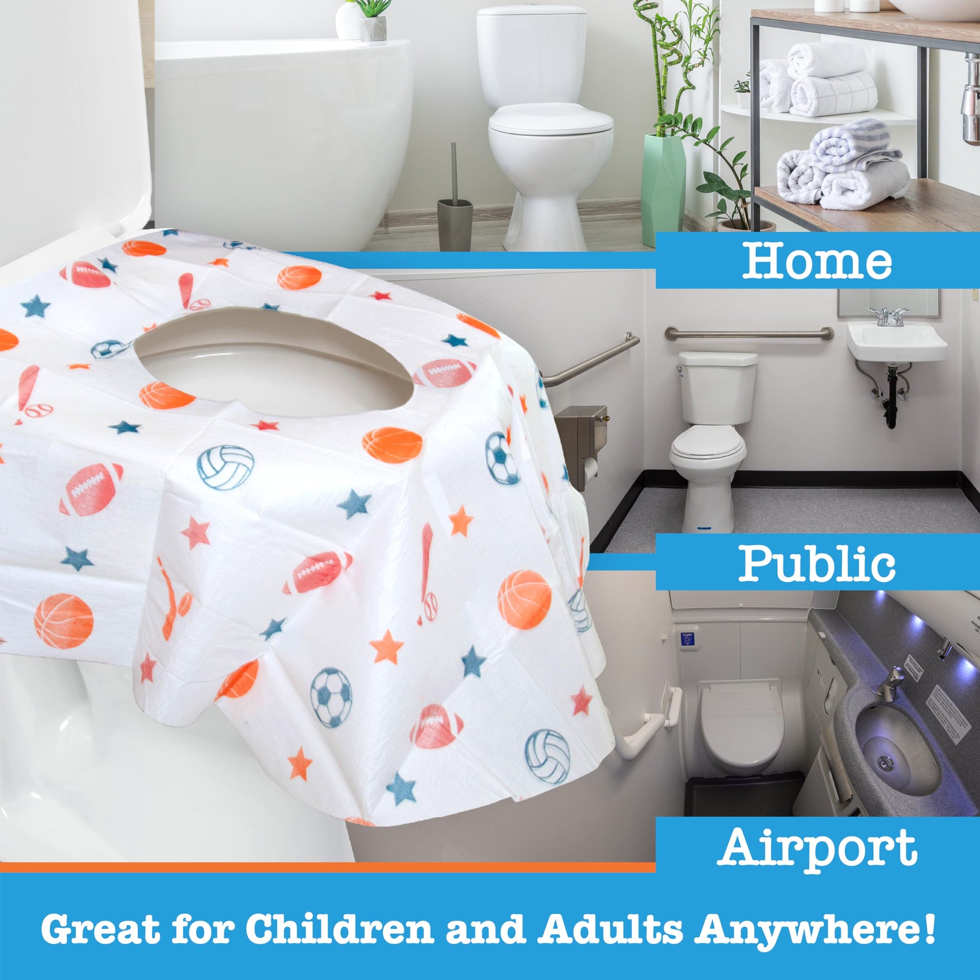 Waterproof Disposable Toilet Seat Covers (6 Count)