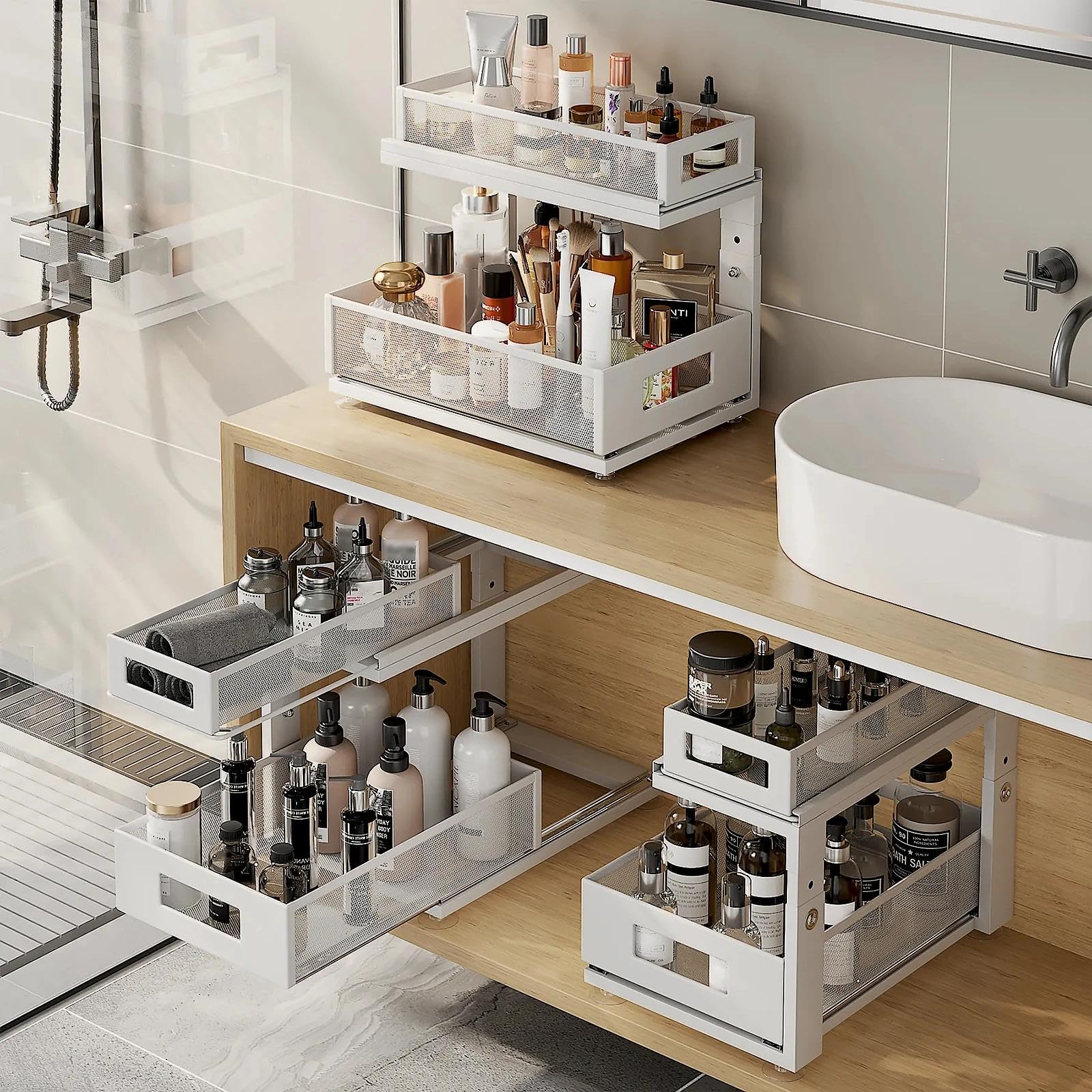 2 Pack Under Sink Organizer With Next (2 Count)