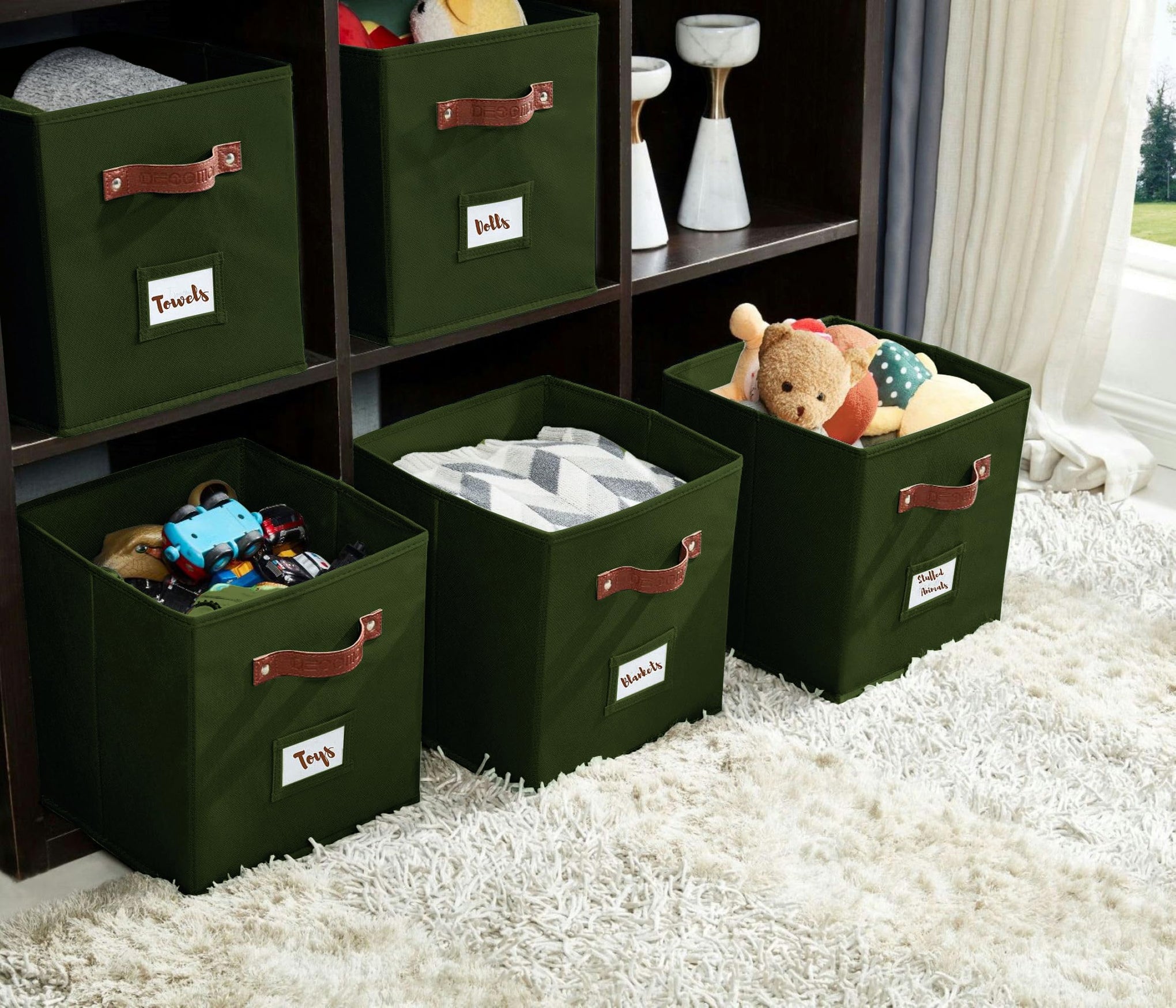 Storage Bins Cube Storage Bin with Labels (6 Count)