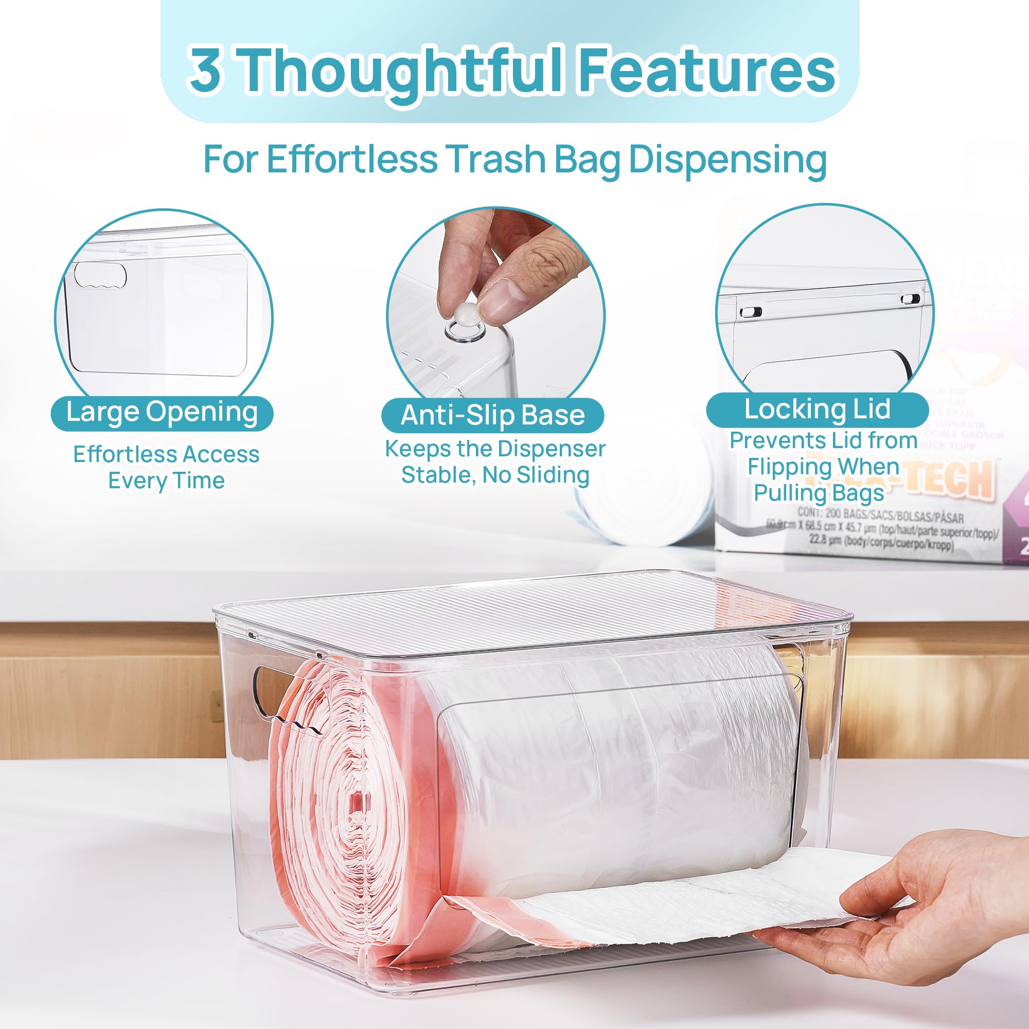 2 Pack Clear Trash Bag Holder (2 Count)