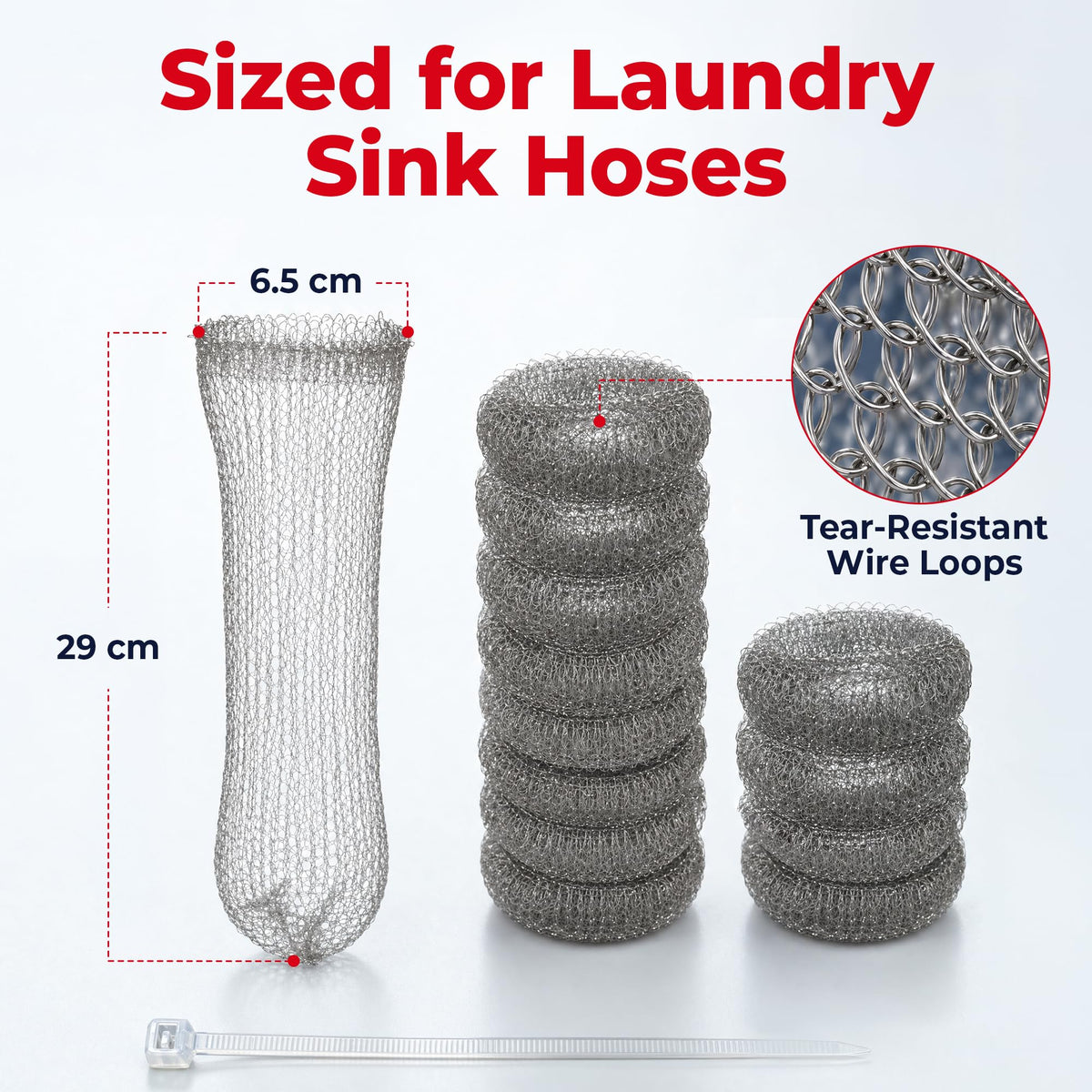 Washing Machine Lint Trap Stainless Steel 12 (12 Count)