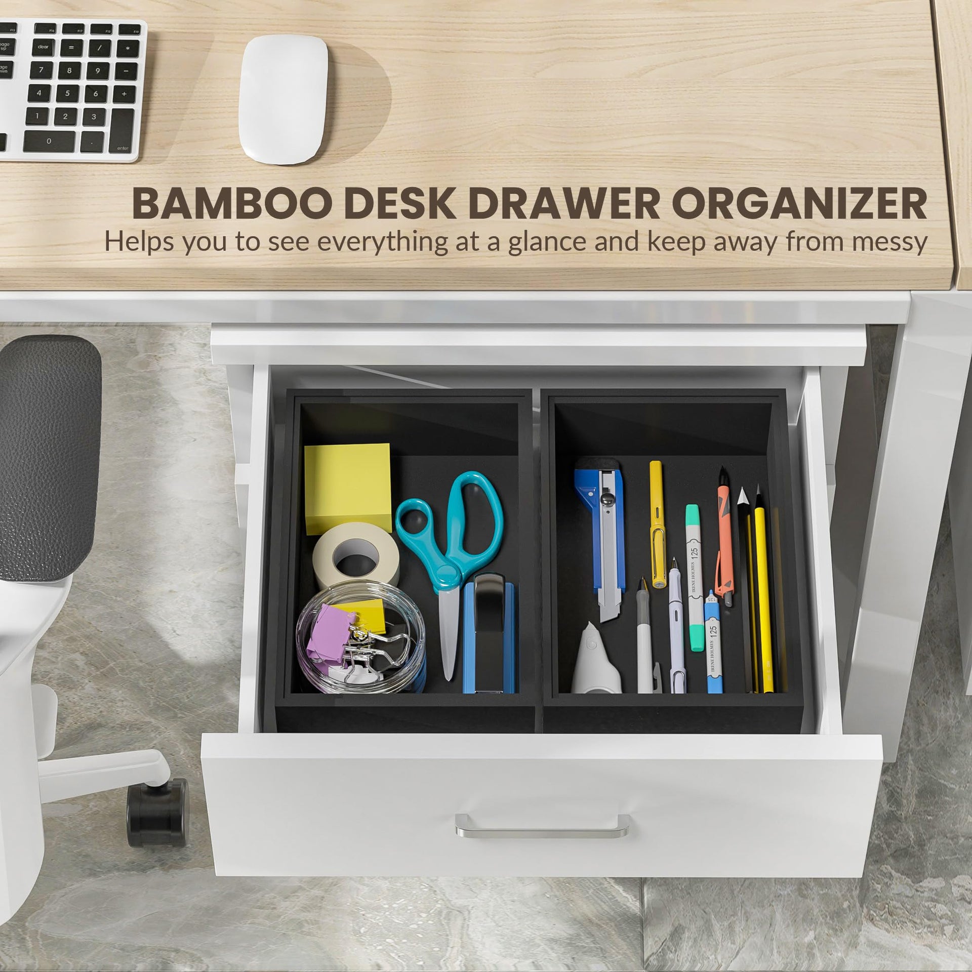 Kitchen Drawer Organizer Bins (2 Count)