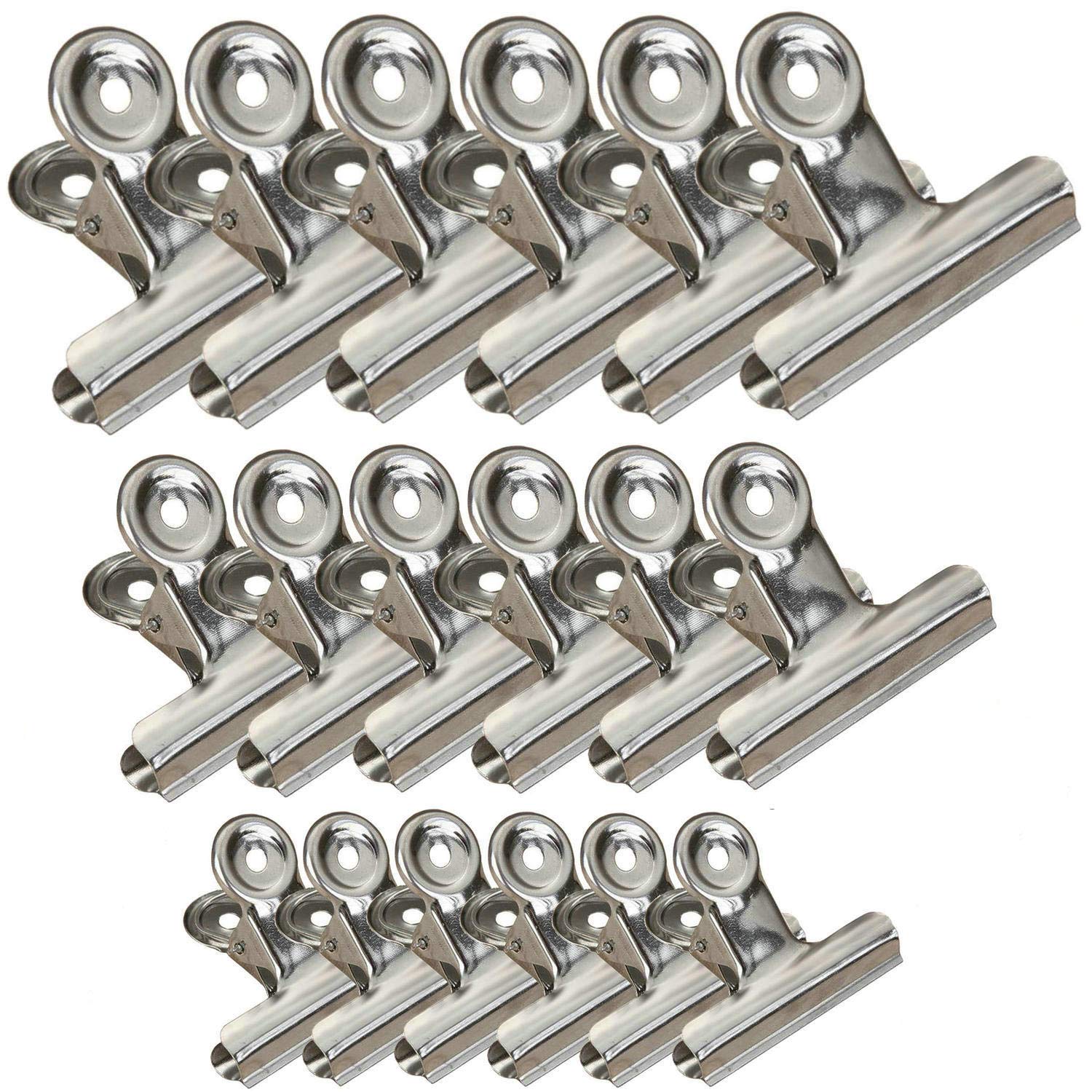 18 Pack Stainless Steel Chip Bag Clips Heavy Duty Food Bags Clamp Clips for Kitchen Office School (18 Count)