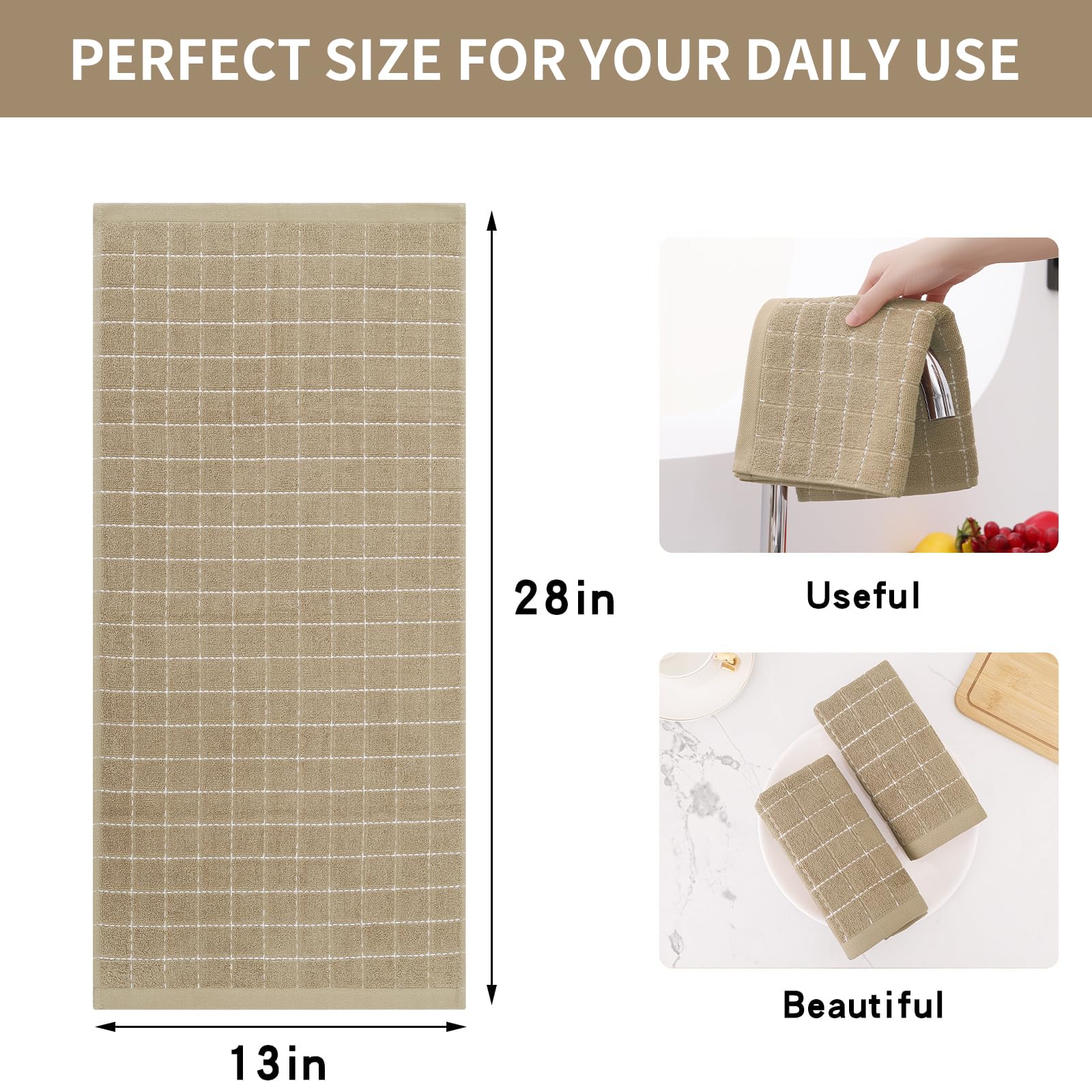 100% Cotton Terry Kitchen Towels (6 Count)