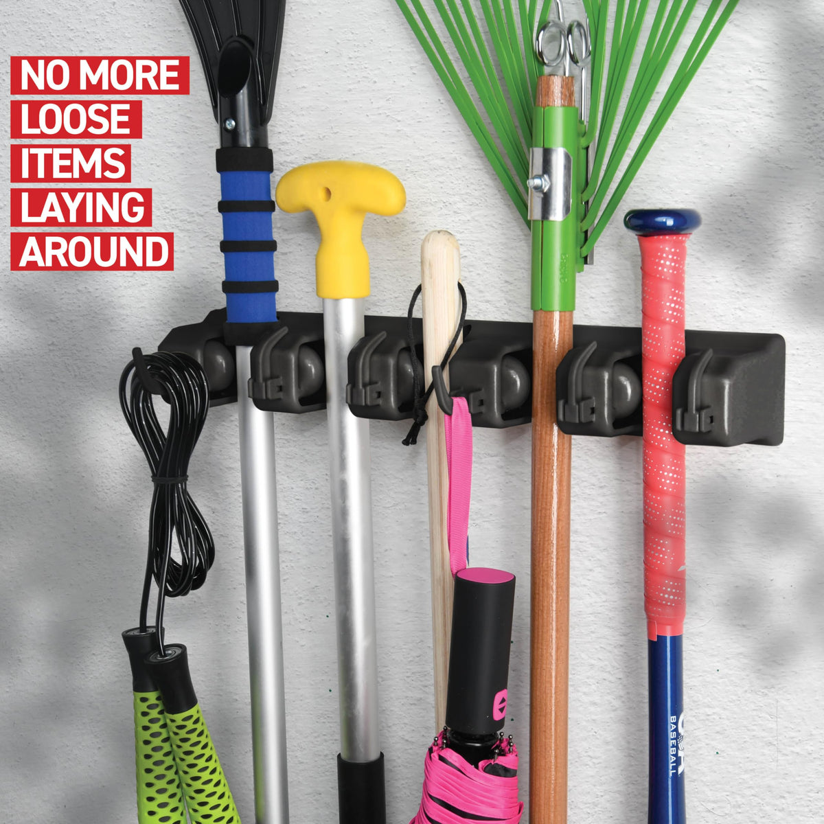 2 Pack Mop and Broom Holder Wall Mount (2 Count)