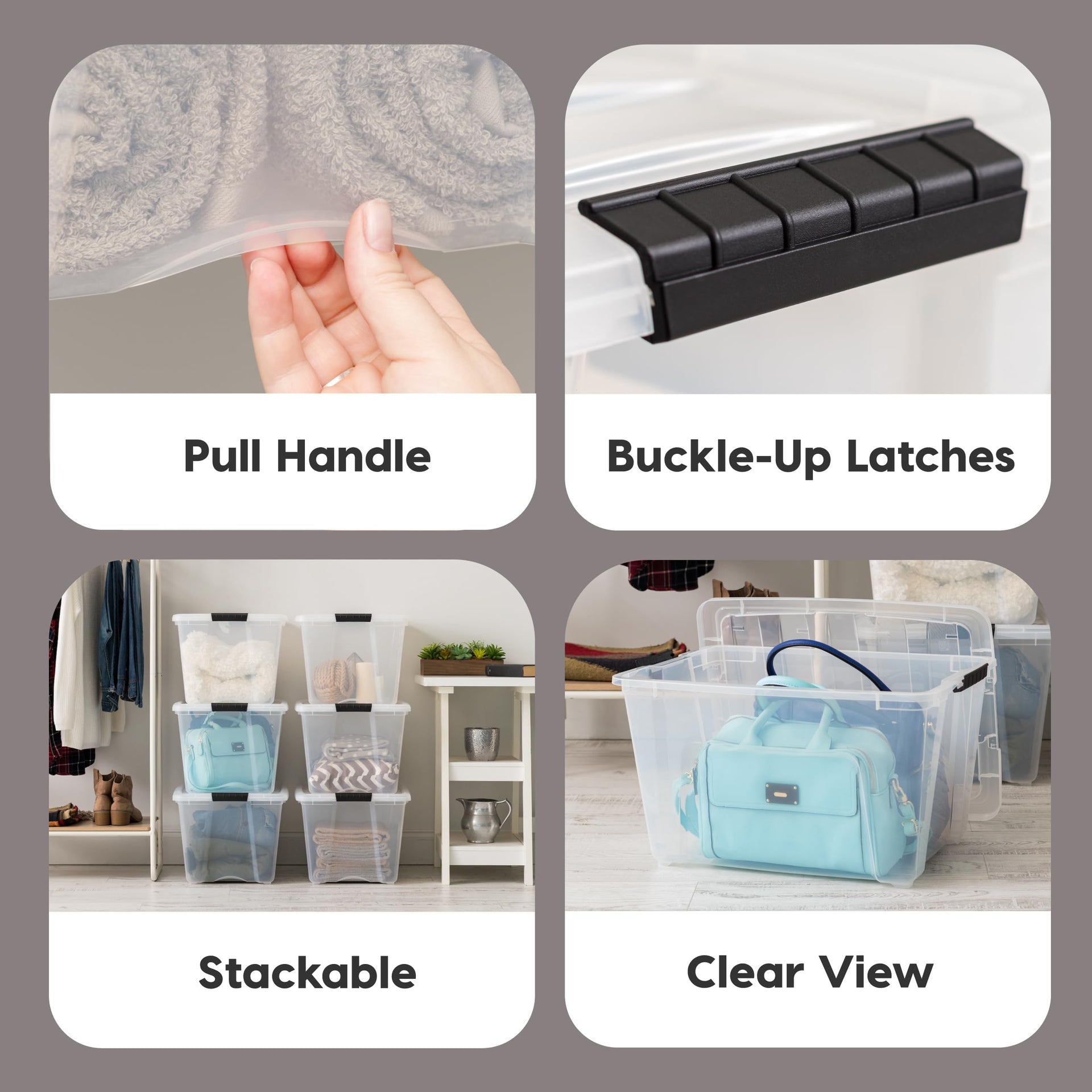 54 Qt Storage Bins with Lids (6 Count)