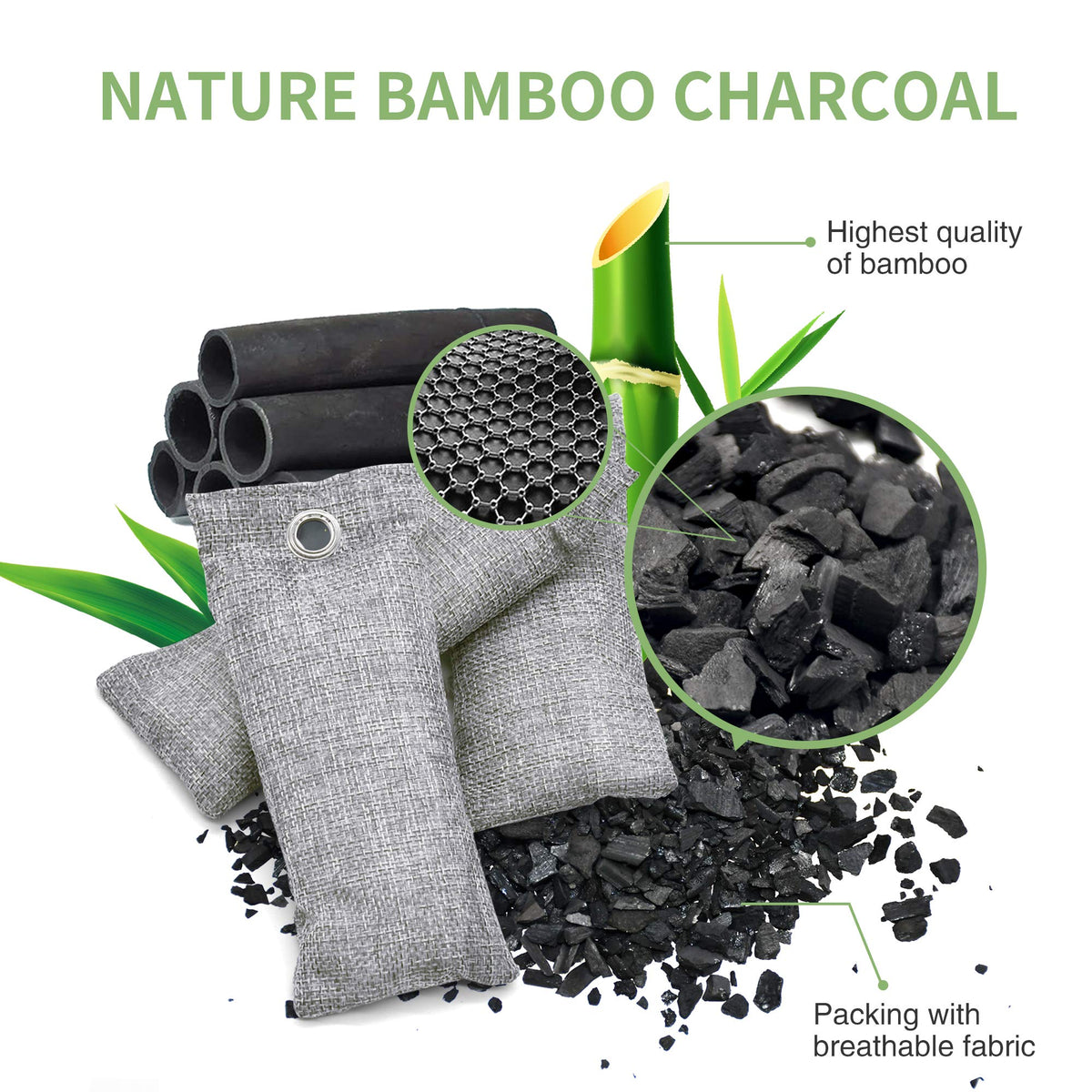 Bamboo Charcoal Air Purifying Bag (28.8 Ounce)