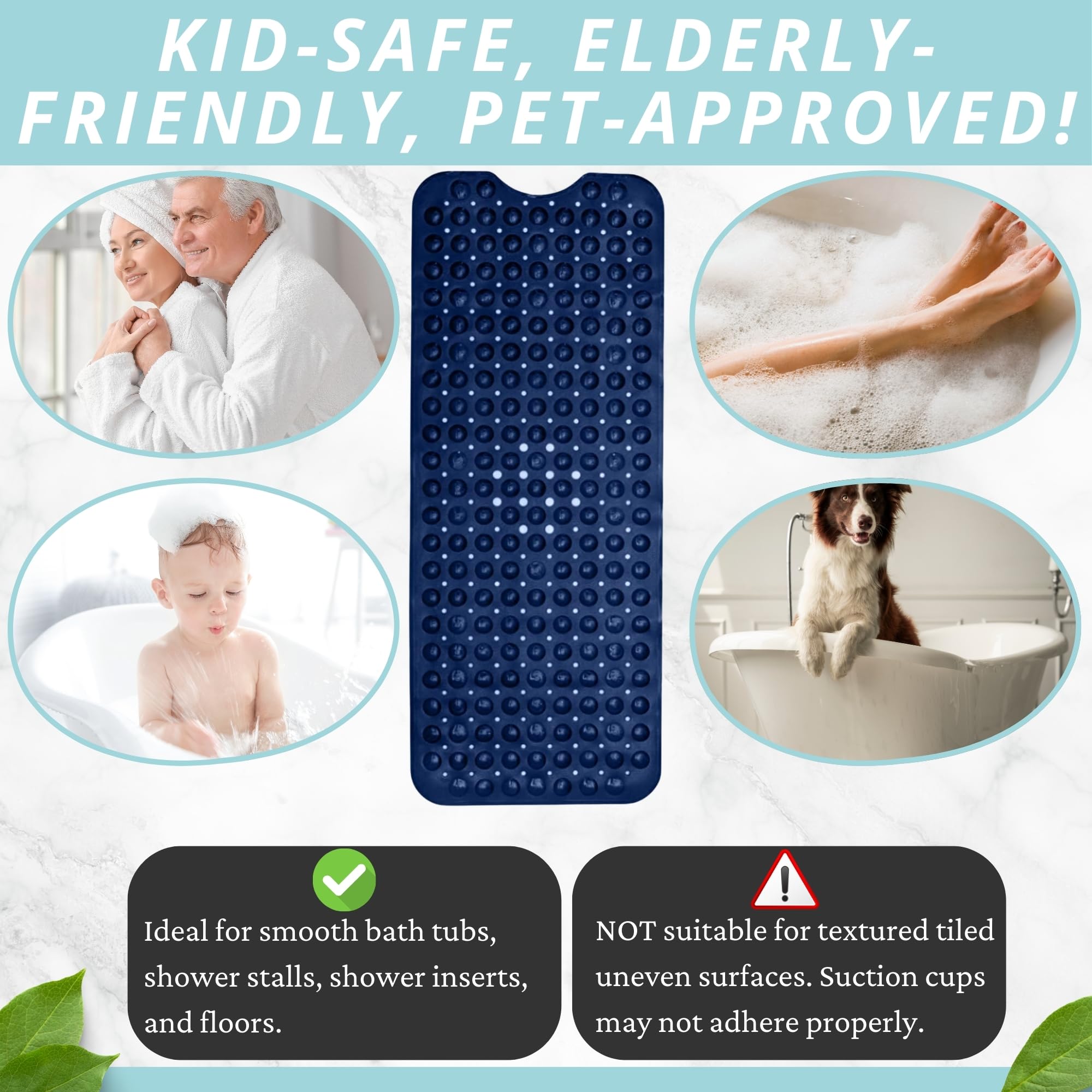 Bath Mat Large Non Slip Bathtub & Shower Mat