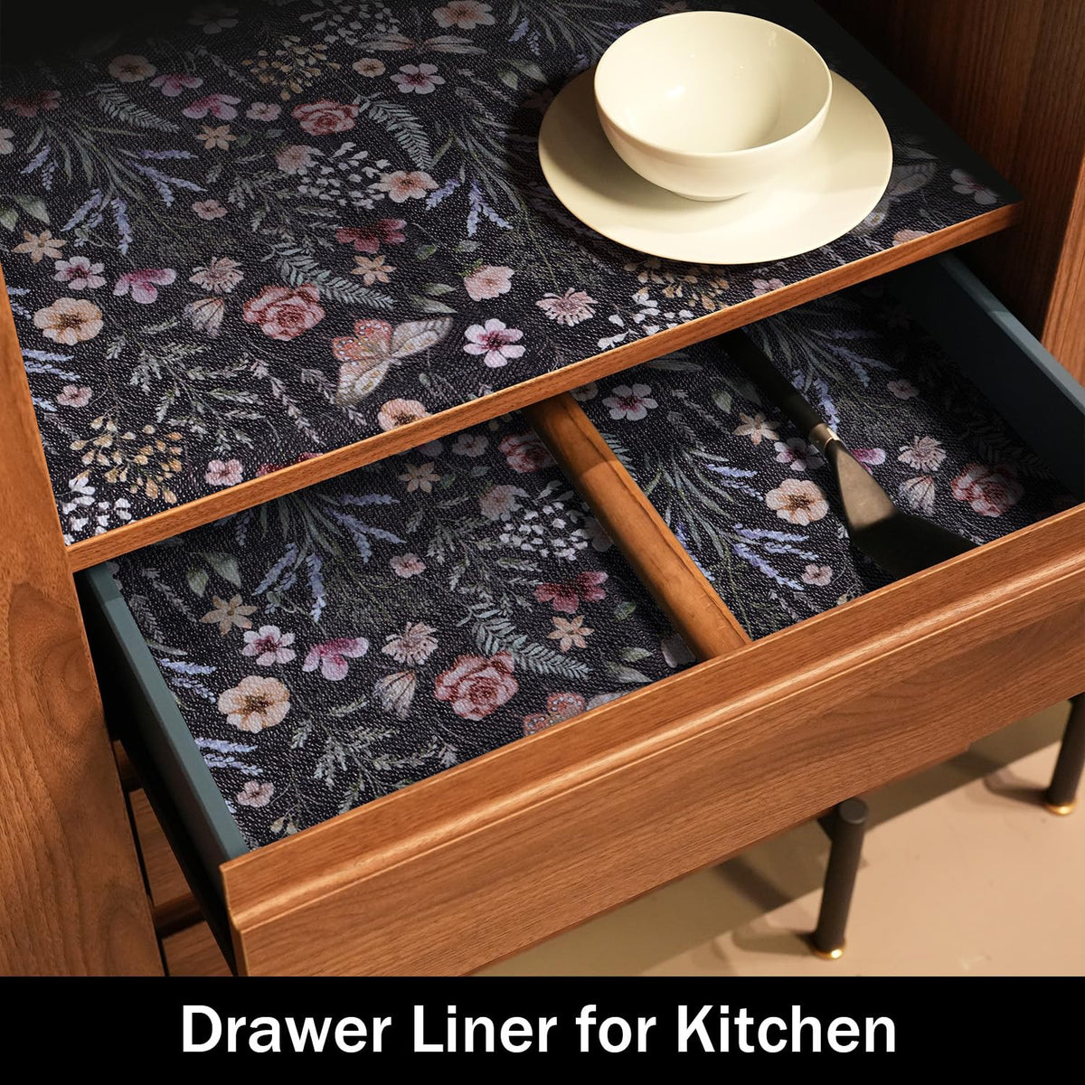 Butterfly Shelf and Drawer Liner for Kitchen Cabinets (24 Sq Ft)