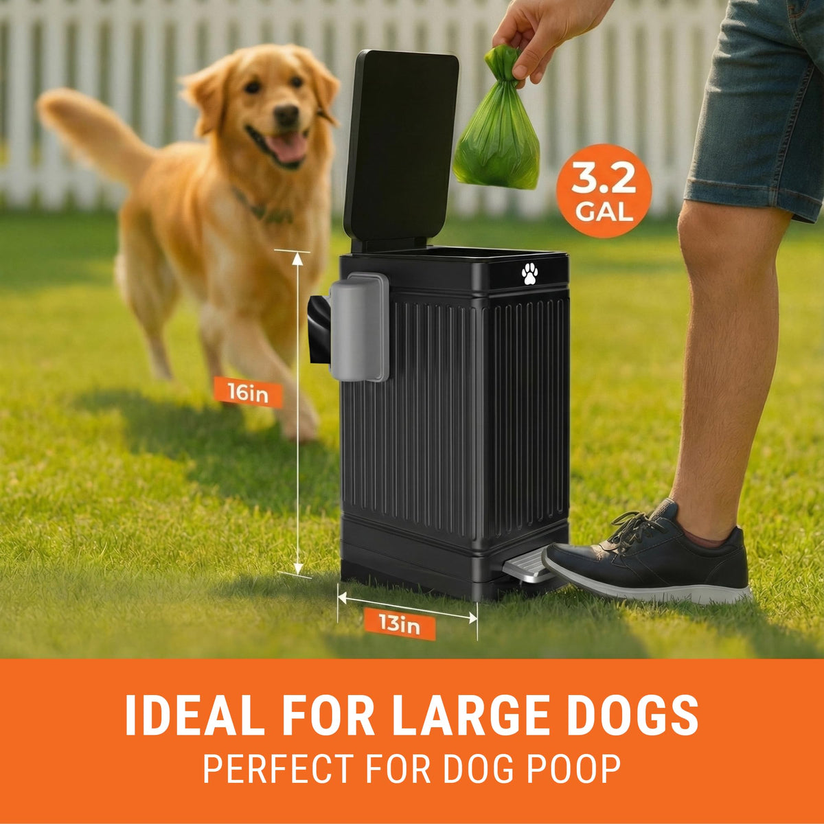 Dog Poop Trash Can Outside (30 Count)