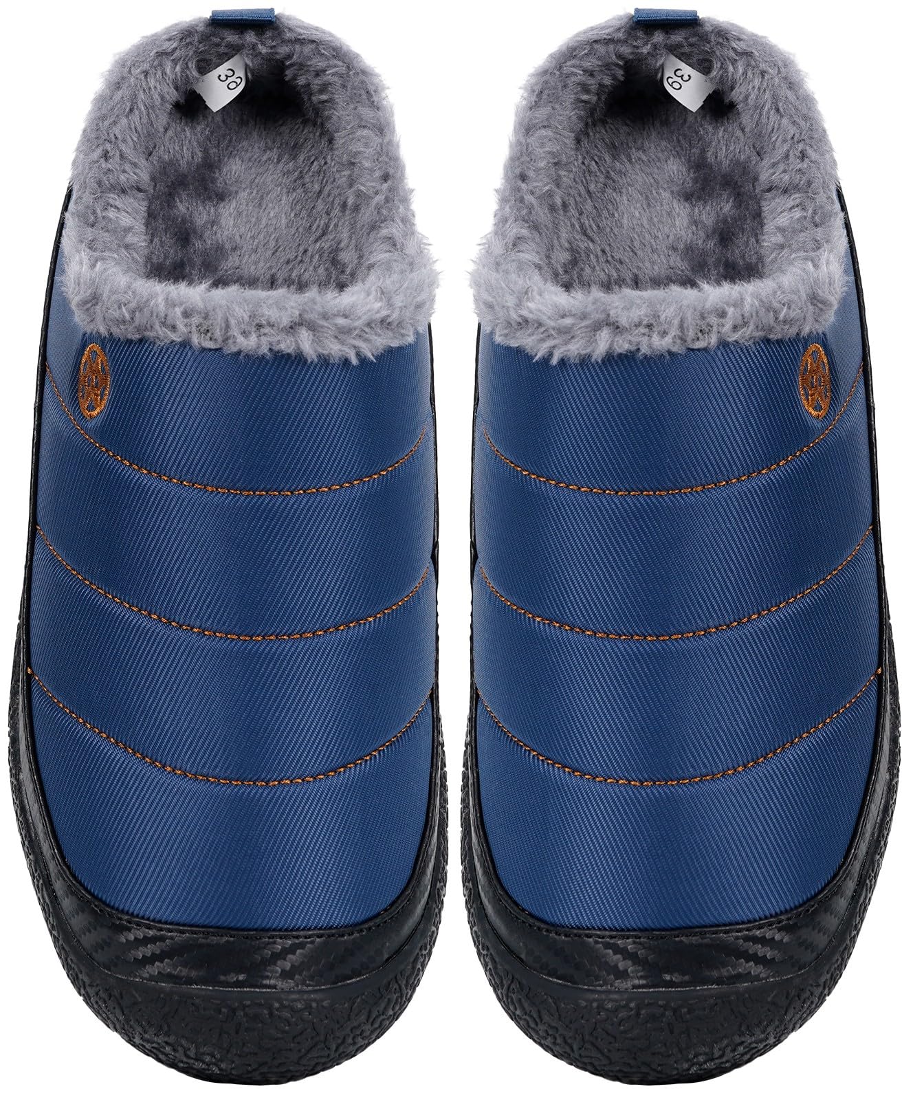 Womens Mens House Slippers Outdoor Winter Shoes Blue