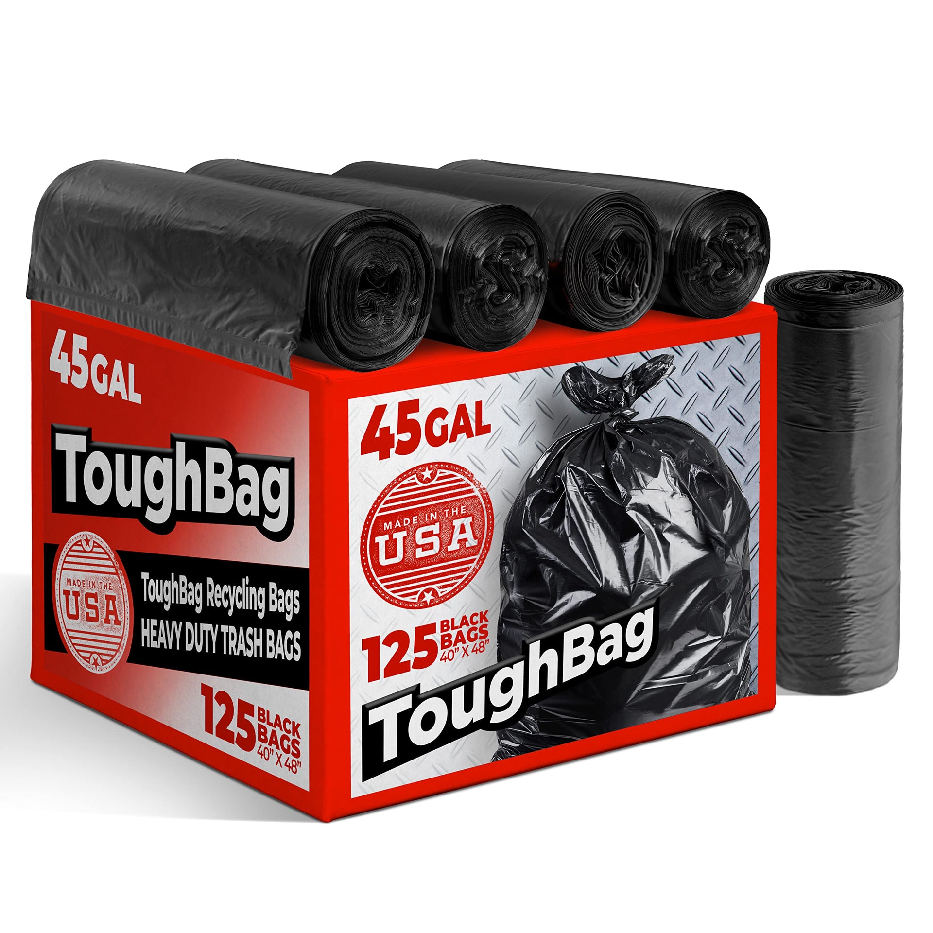40 45 Gallon Trash Bags Heavy Duty (125 Count)