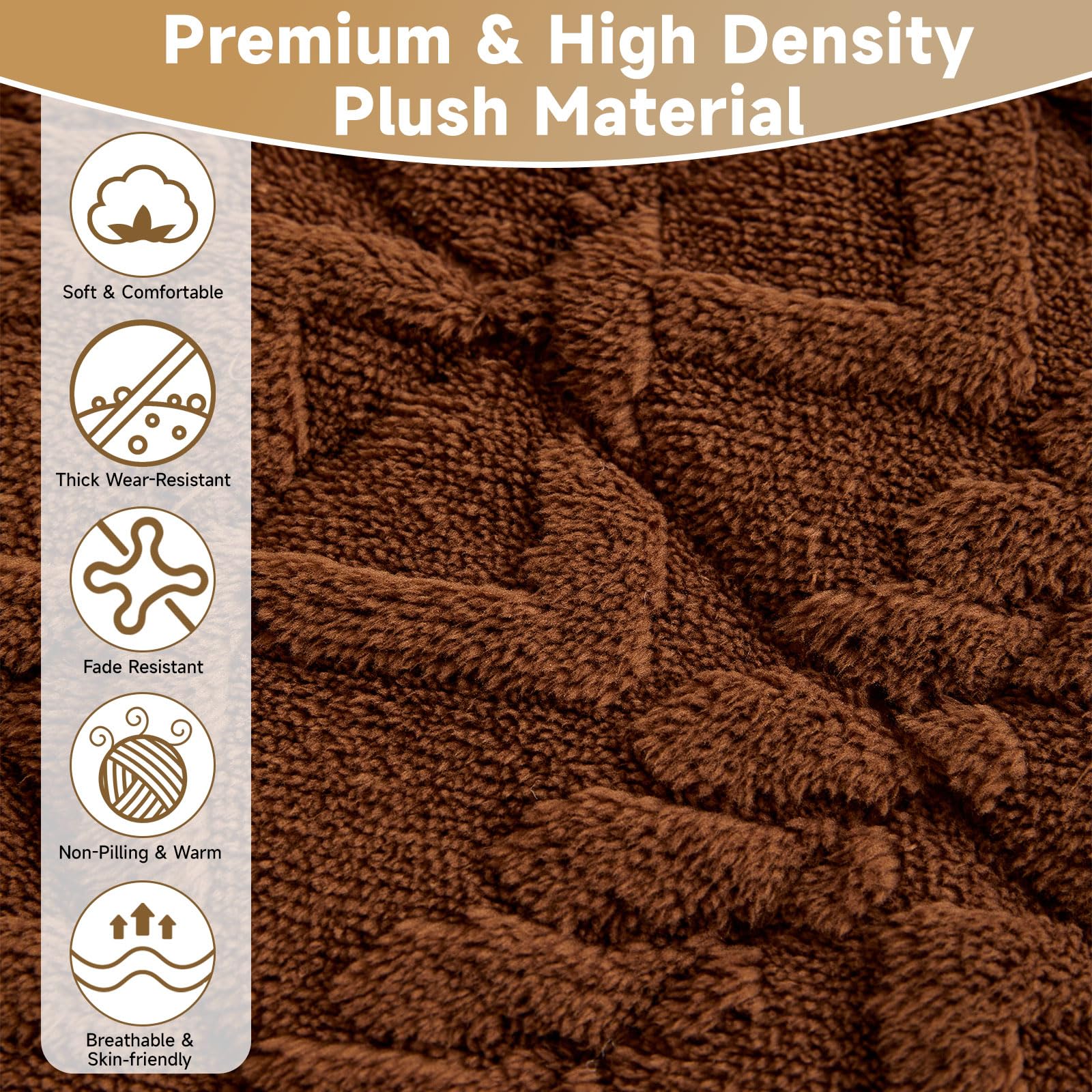 Sofa Covers for 3 Cushion Couch Washable (3 Ounce)