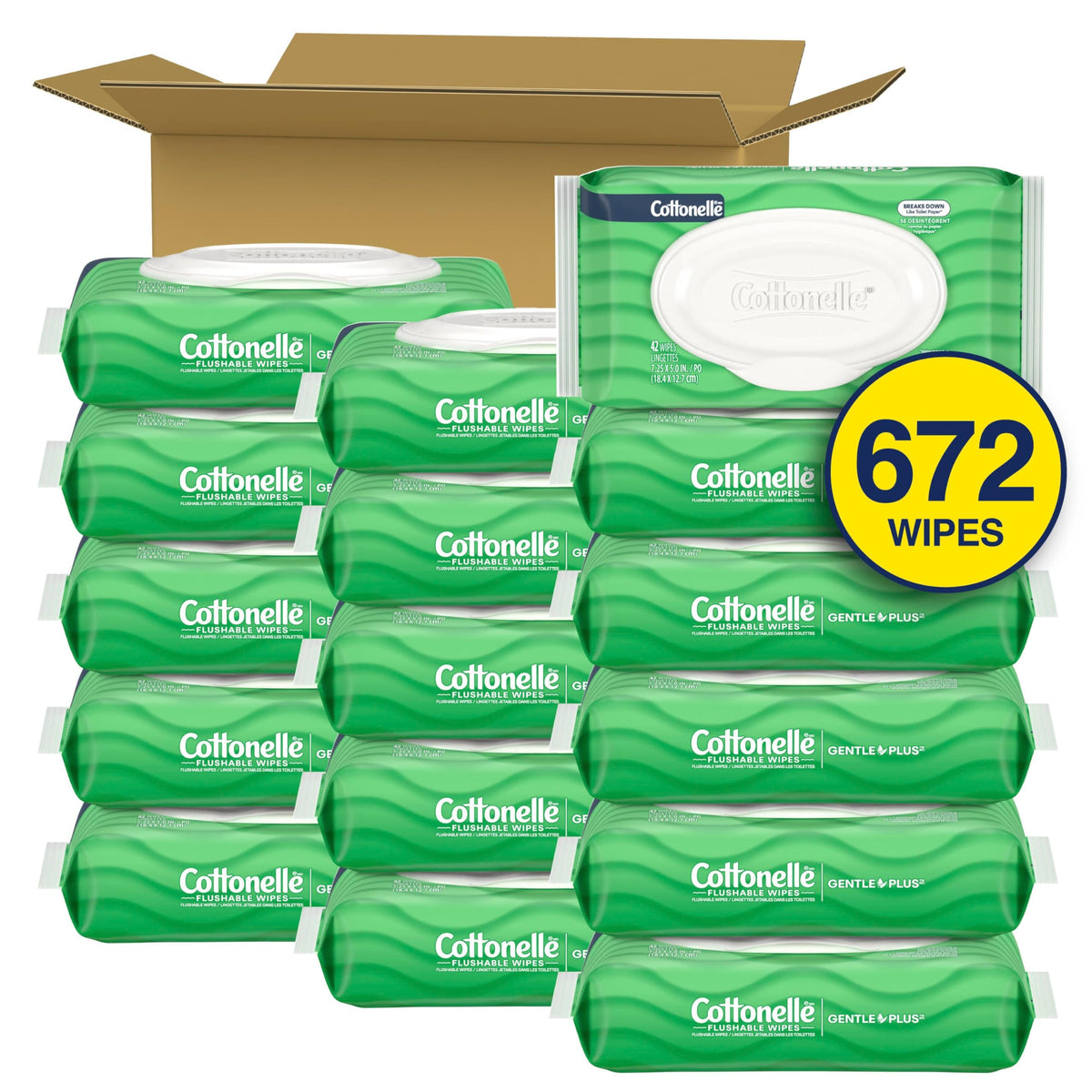 GentlePlus Flushable Wipes (672 Count)