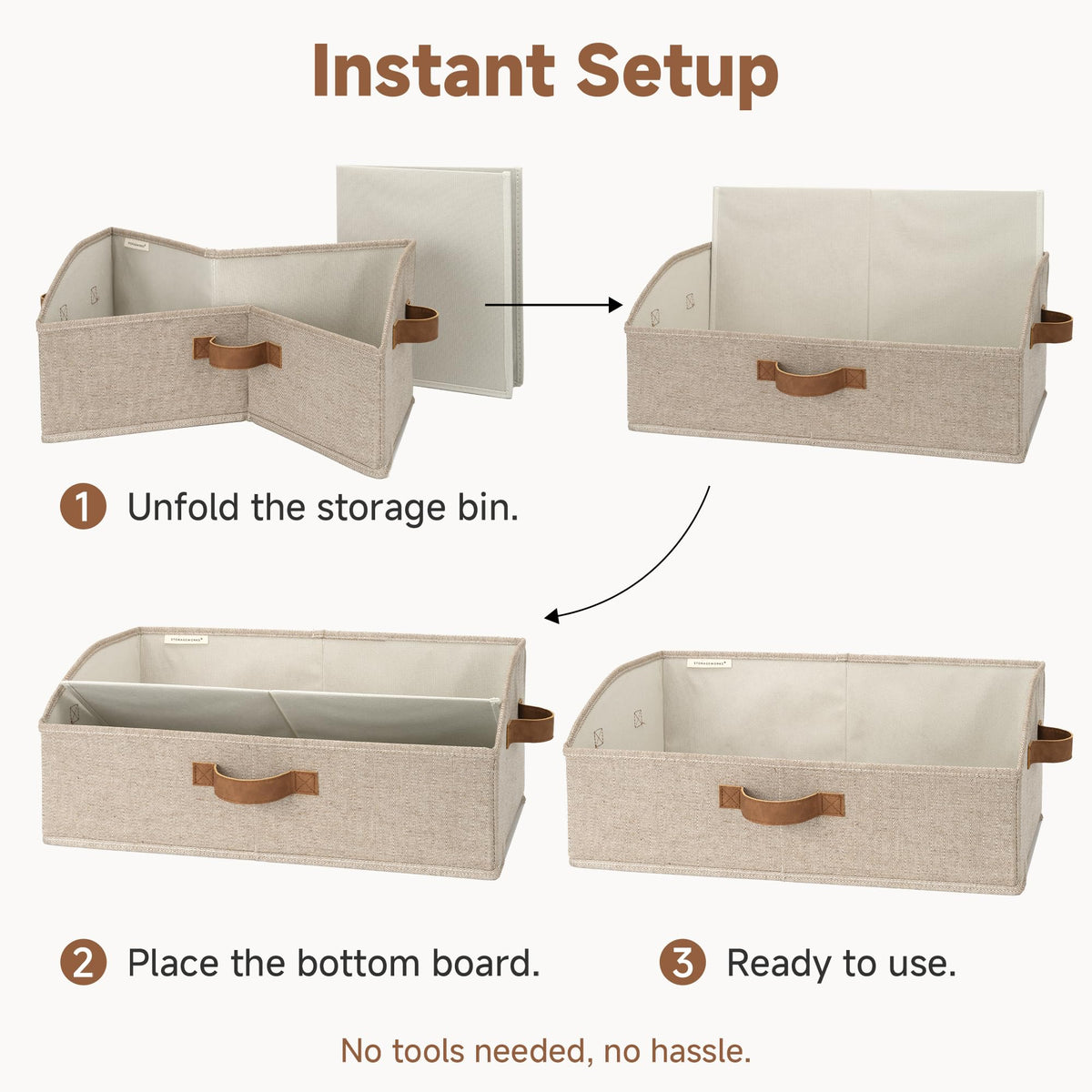 Closet Storage Bins Trapezoid (3 Count)