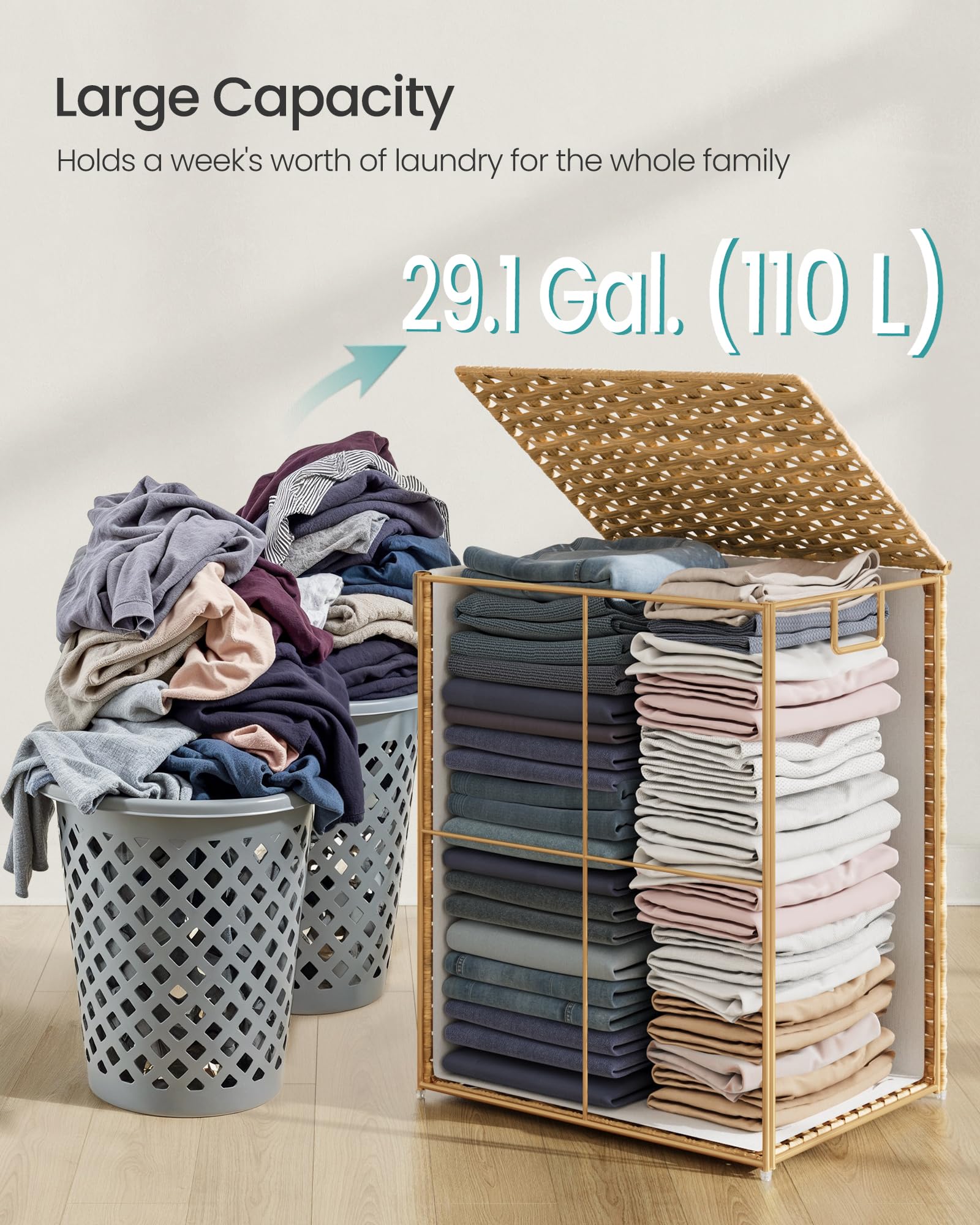 Laundry Hamper with Lid