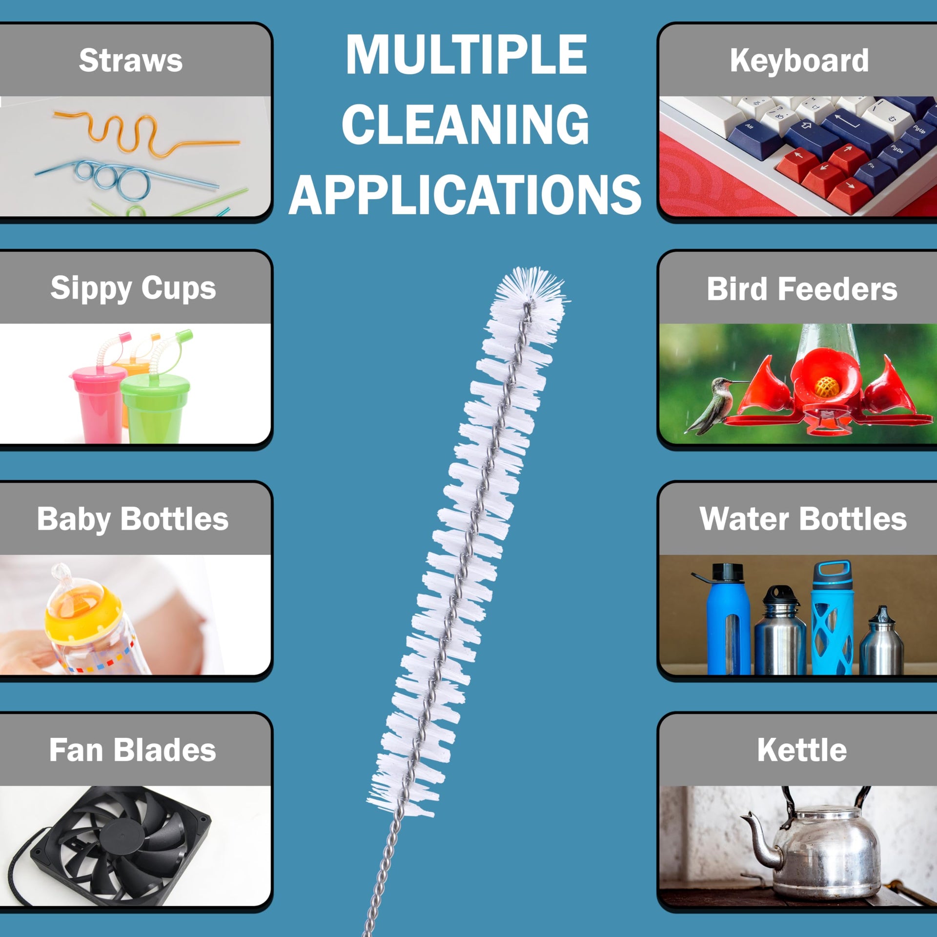 Nylon Straw Cleaner Brushes (10 Count)