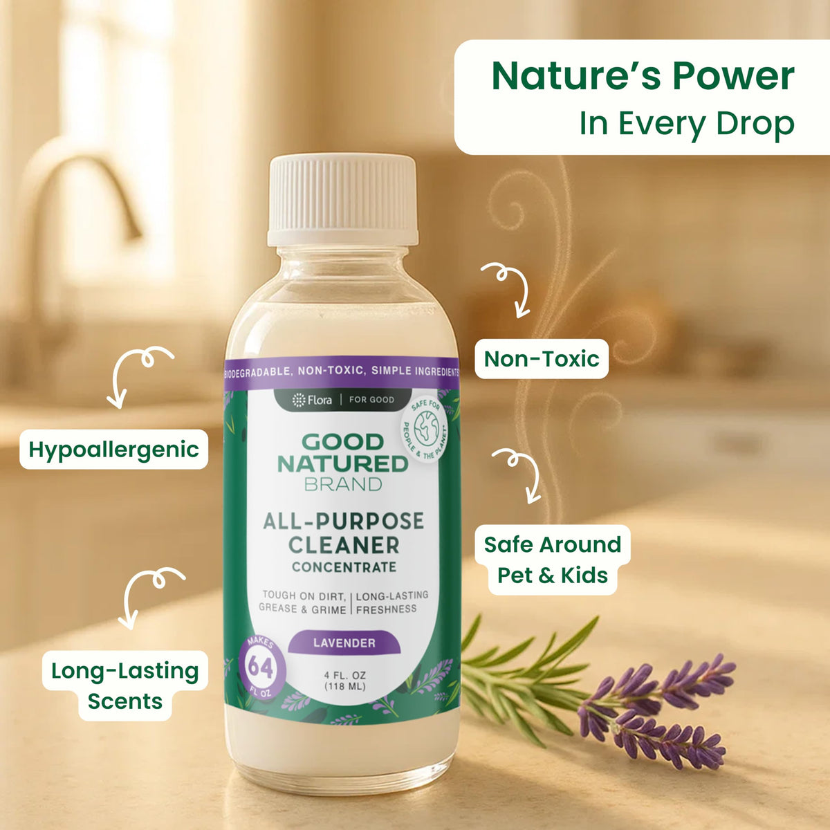 All Purpose Cleaner Concentrate + 16 oz Bottle (64 Fl Oz)