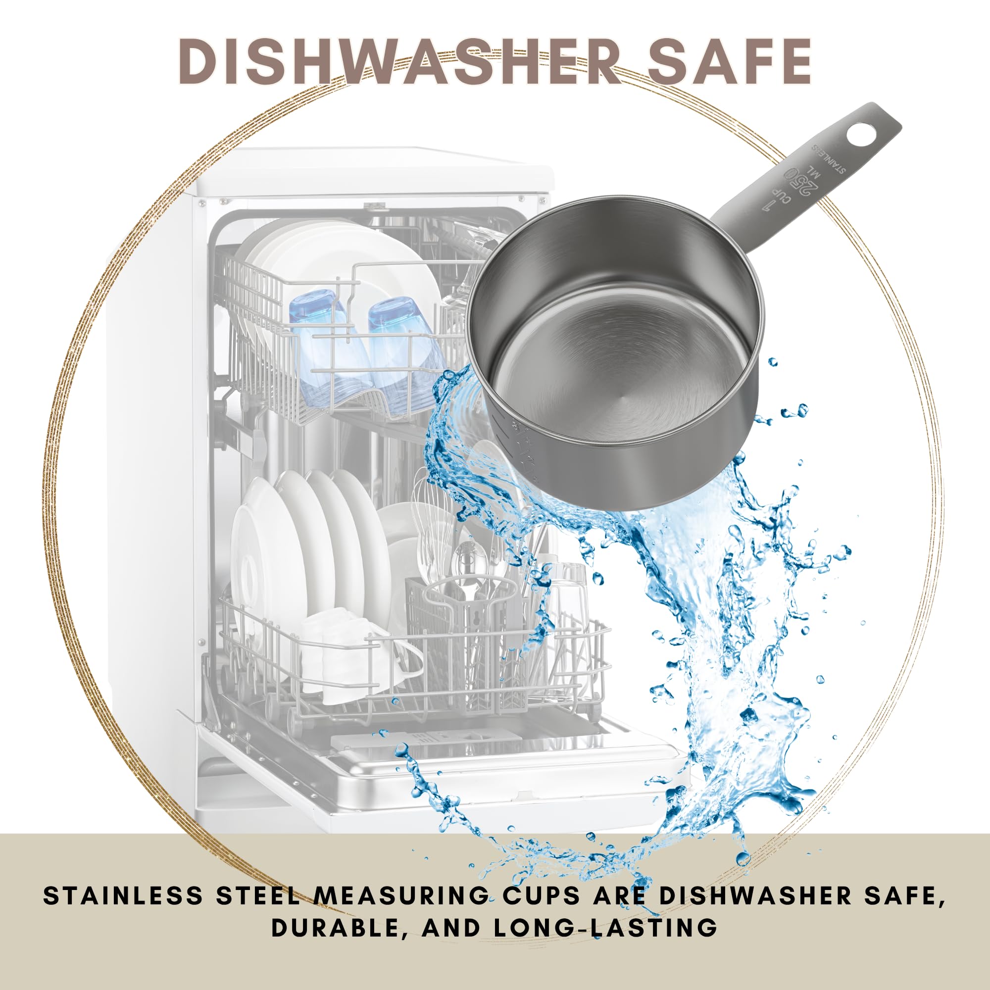 1 Cup Stainless Steel Measuring Cup (12 Count)