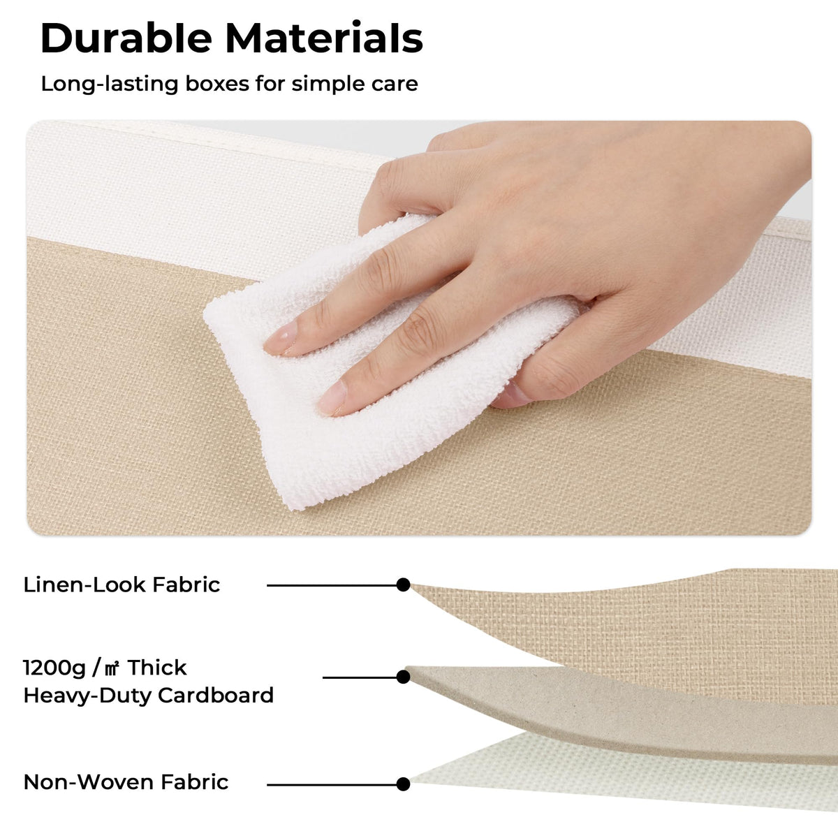 Closet Storage Bins with Label (3 Count)