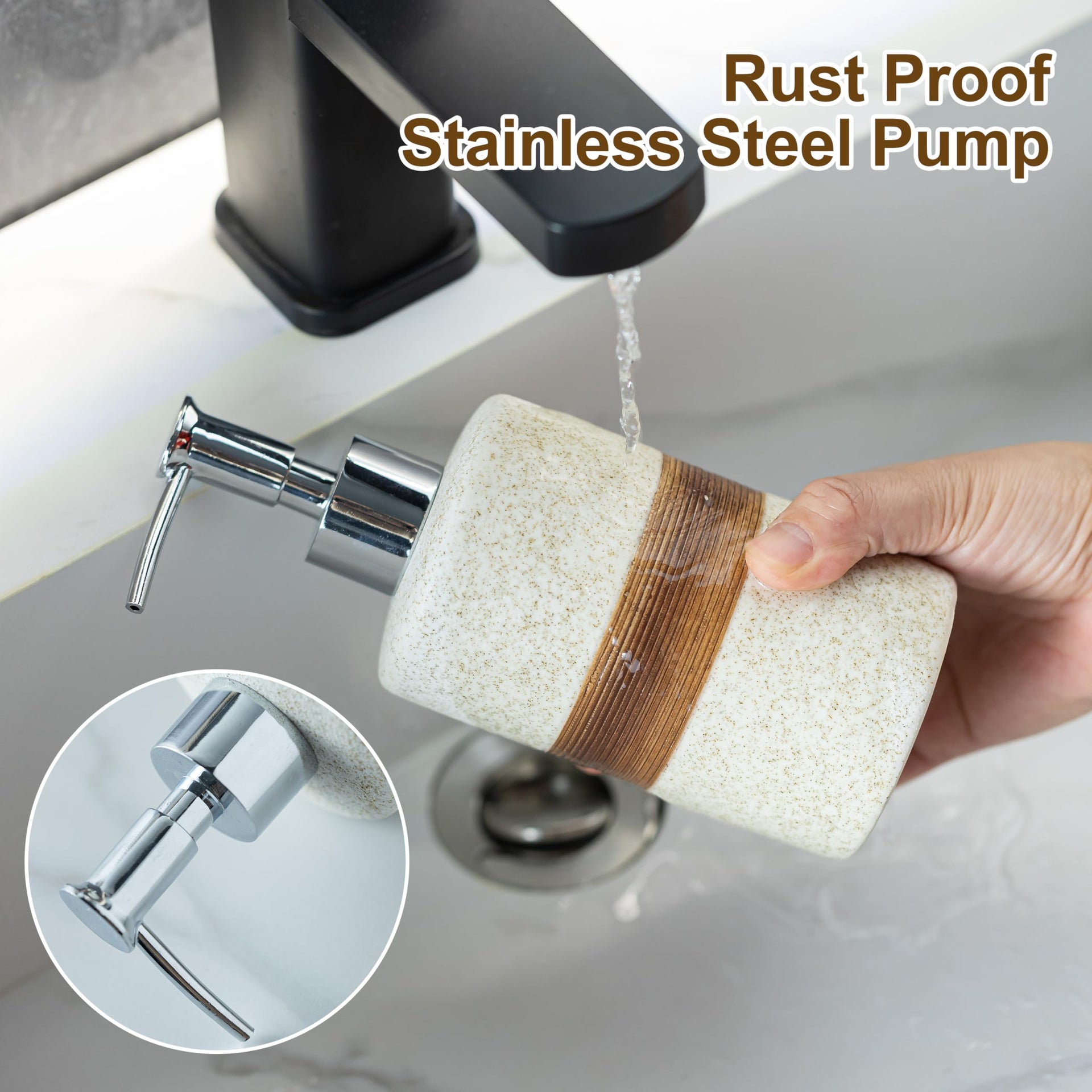 2 Pack Ceramic Soap Dispensers Set (2 Count)
