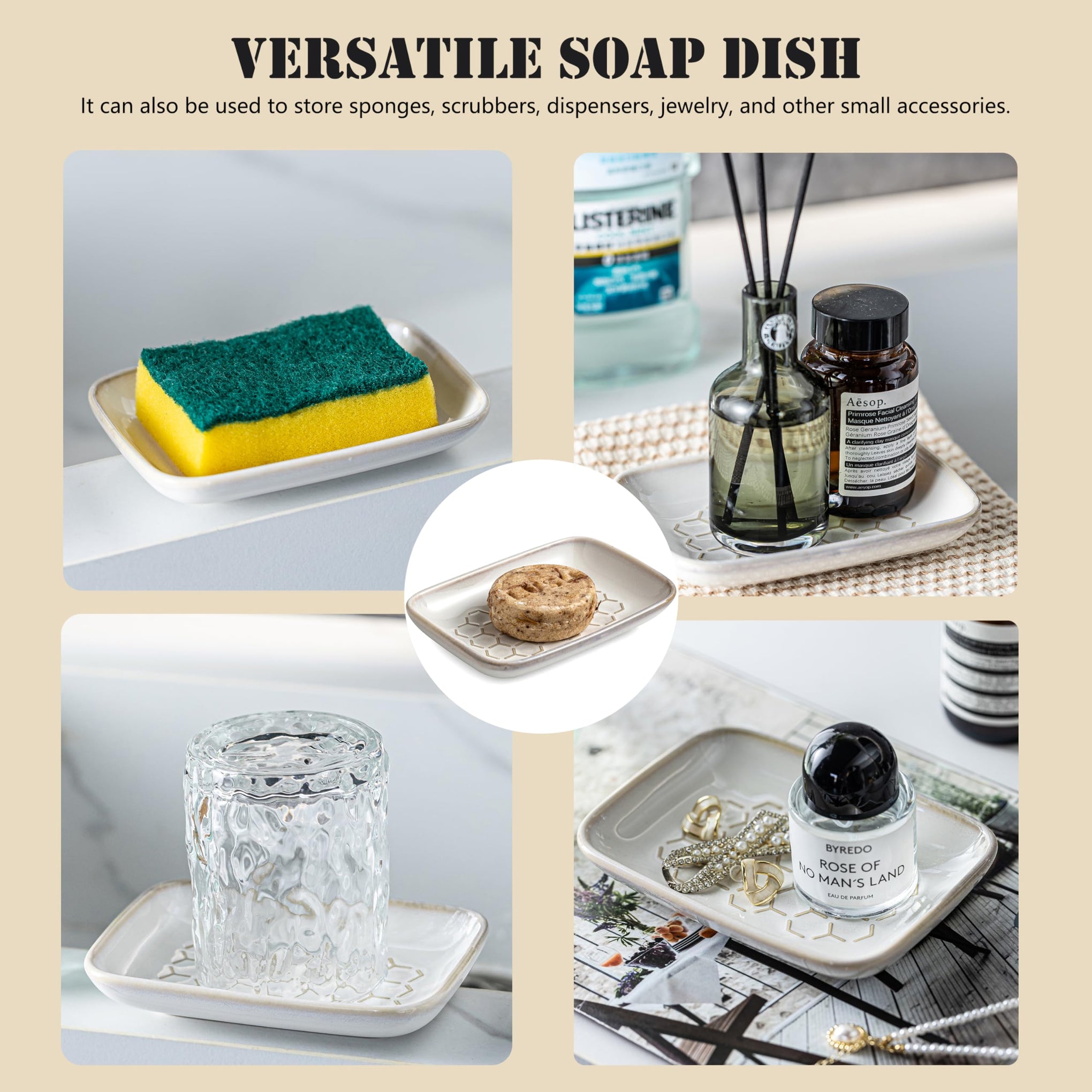 Ceramic Soap Dish for Shower