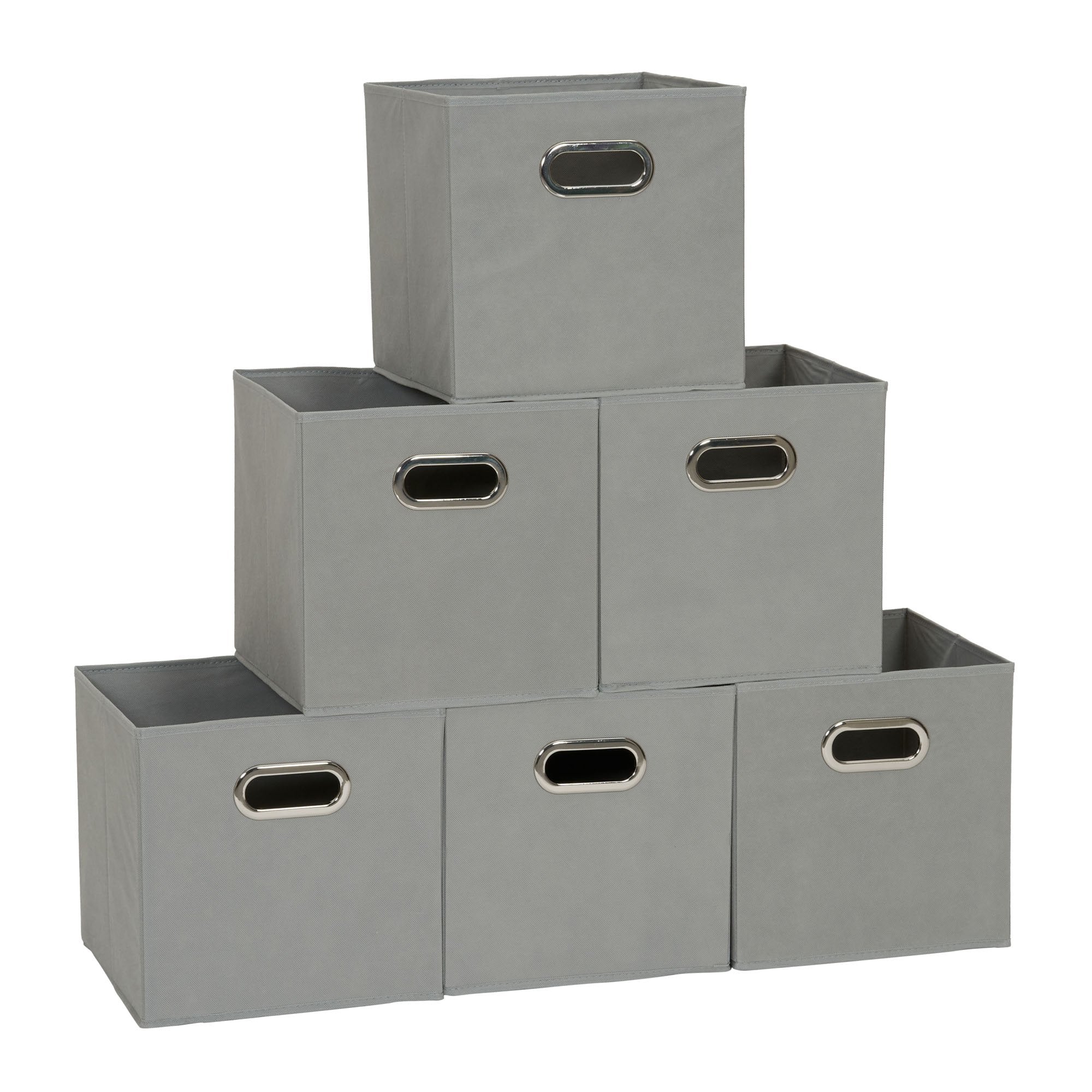 Fabric Storage Bins in Strong Poly‑Woven Fabric (6 Count)