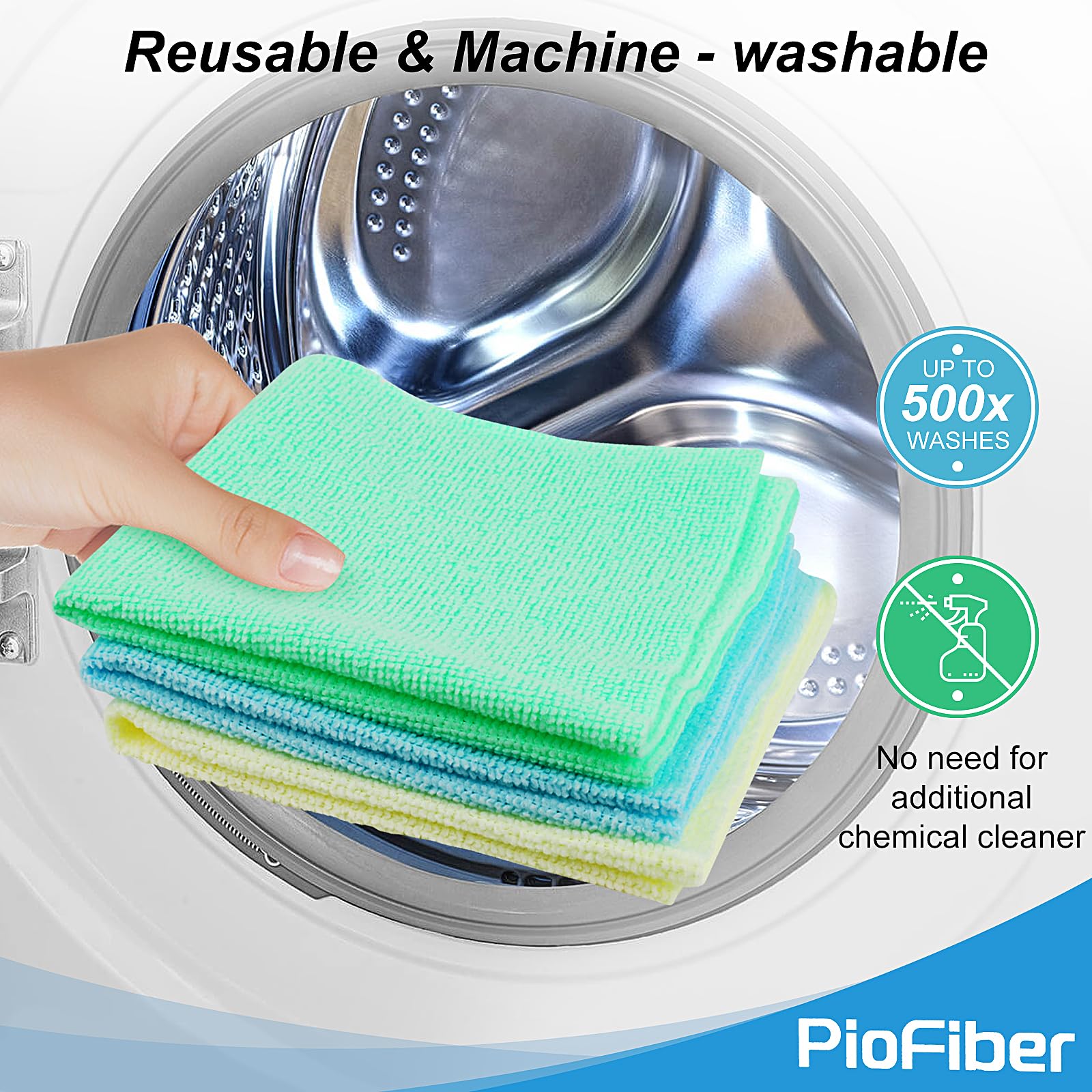 Shop Towels 20 Pack Edgeless Microfiber Cleaning Cloths (20 Count)