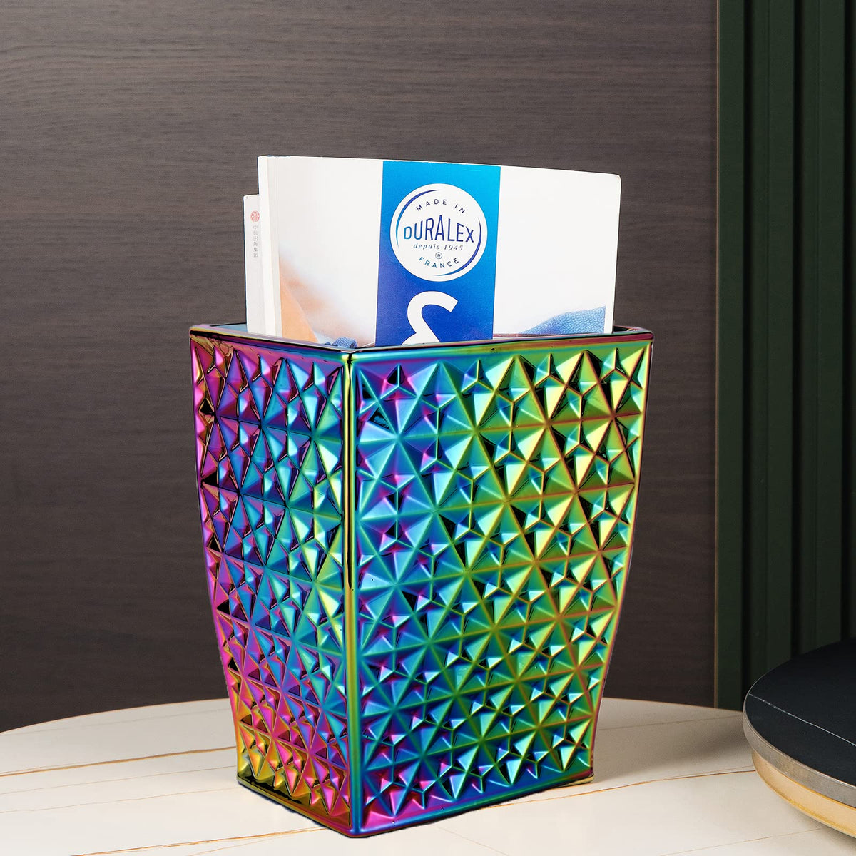 Colorful Bathroom Trash Can Small Wastebasket