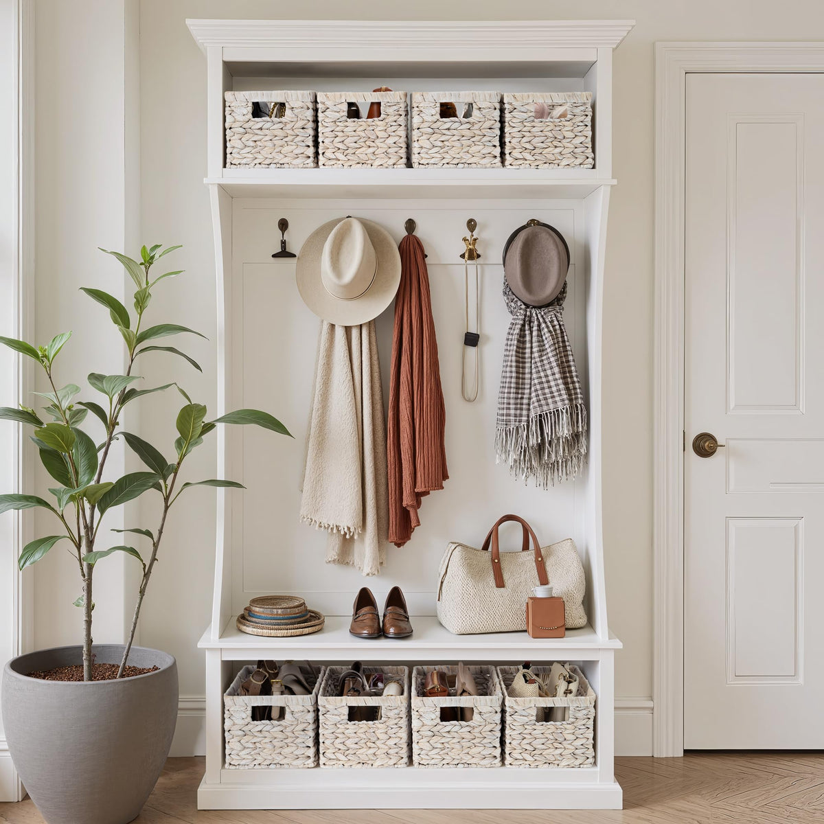 Wicker Storage Baskets for Shelves (2 Count)