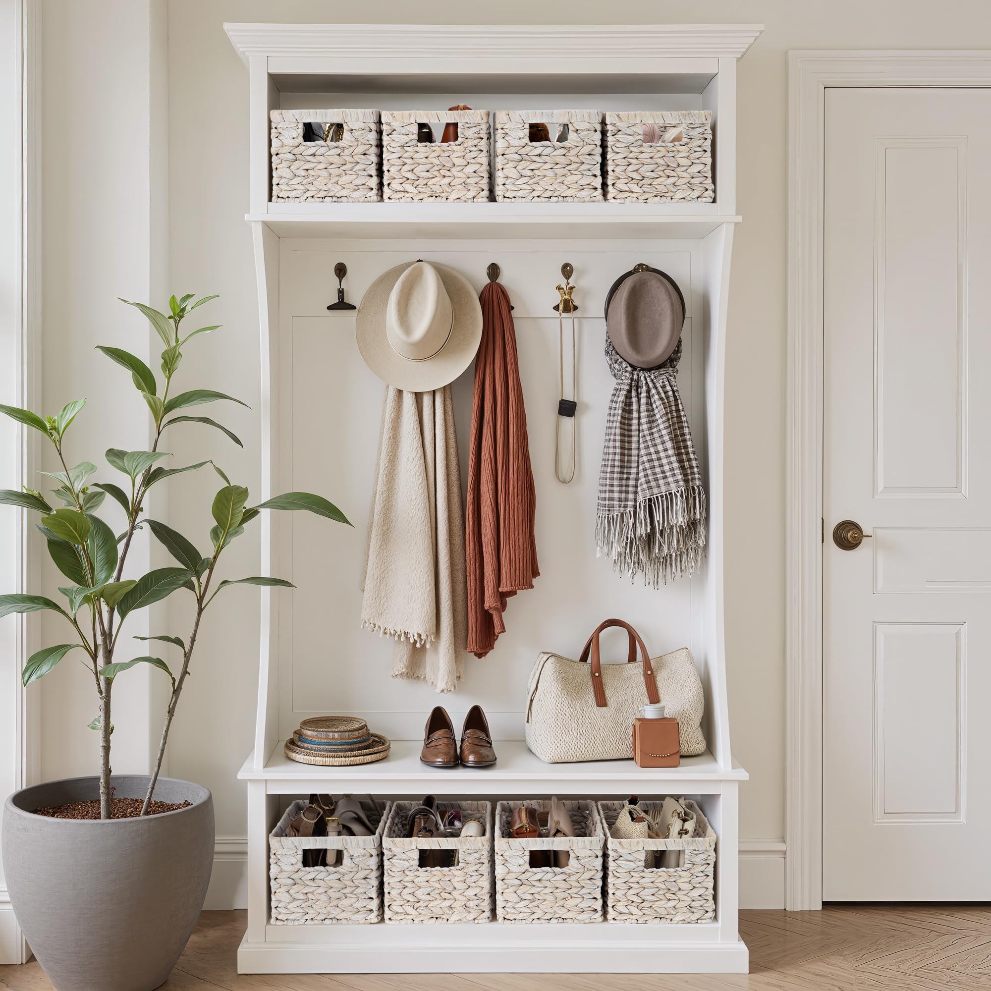 Wicker Storage Baskets for Shelves (2 Count)