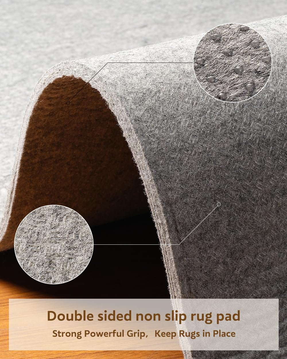 5x7 Non Slip Felt Rug Pad for Hardwood Floor (35 Sq Ft)
