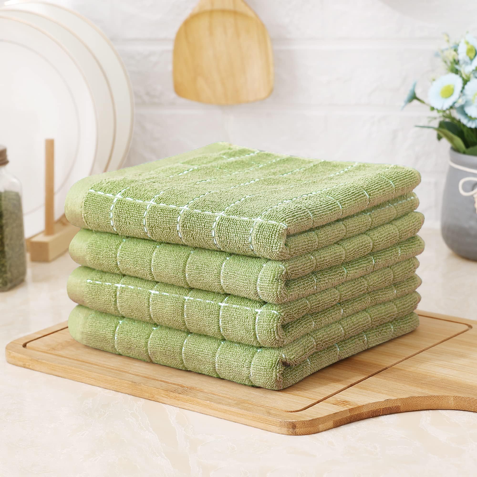 100% Cotton Terry Kitchen Towels (4 Count)