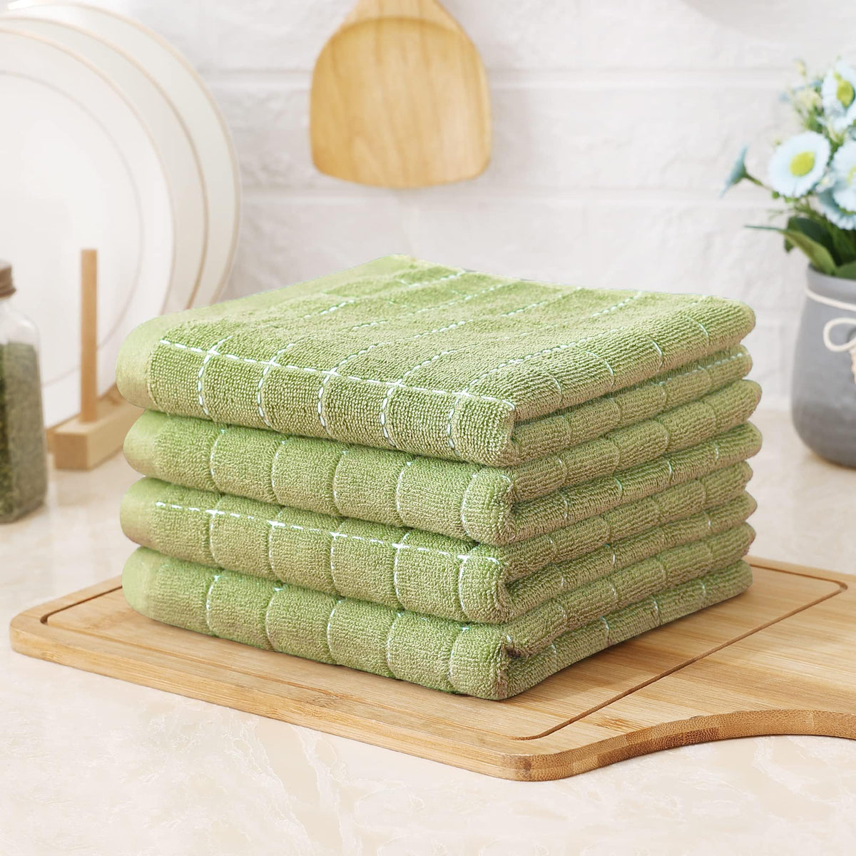100% Cotton Terry Kitchen Towels (8 Count)