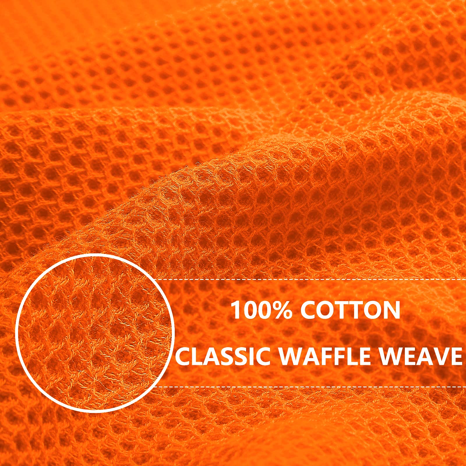 100% Cotton Waffle Weave Kitchen Dish Cloths 6 (6 Count)