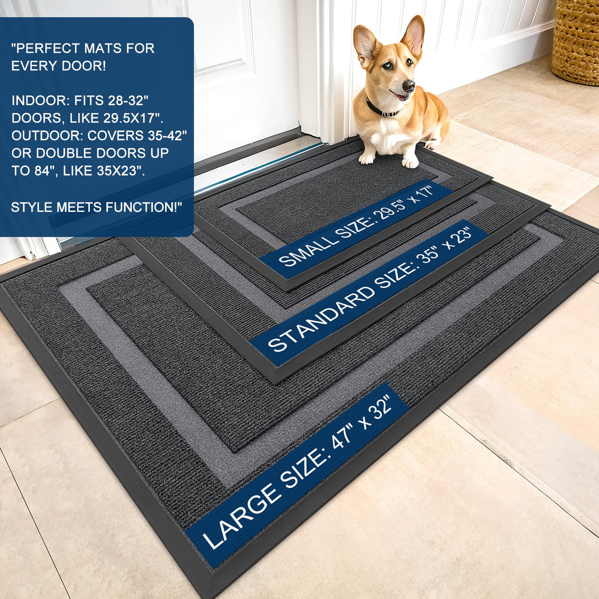 Front Door Mat Outside 29.5x17