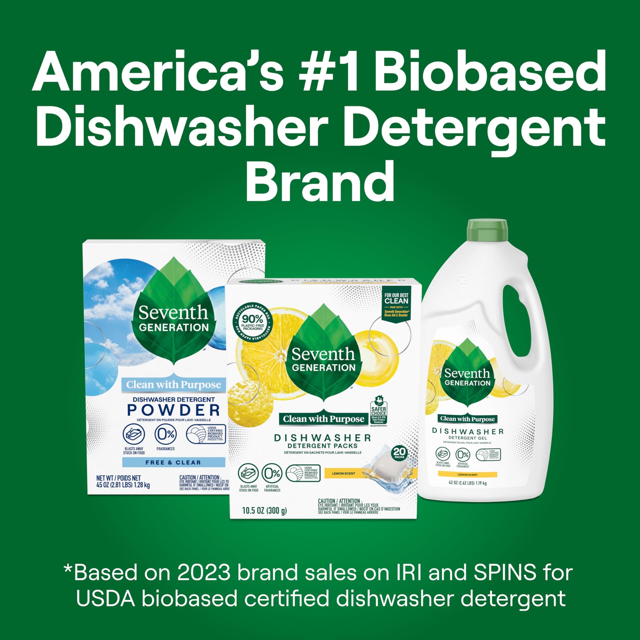 Dishwasher Detergent Packs Lemon scent Pack of 6 for sparkling dishes Dishwasher tabs (120 Count)