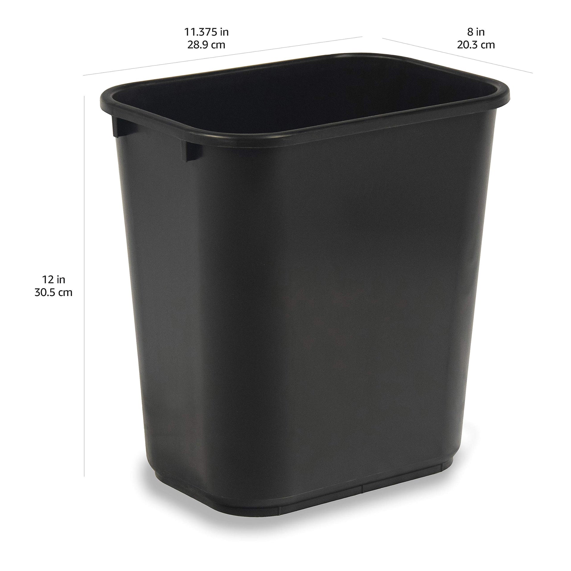 Small Rectangular Commercial Office Wastebasket (2 Count)