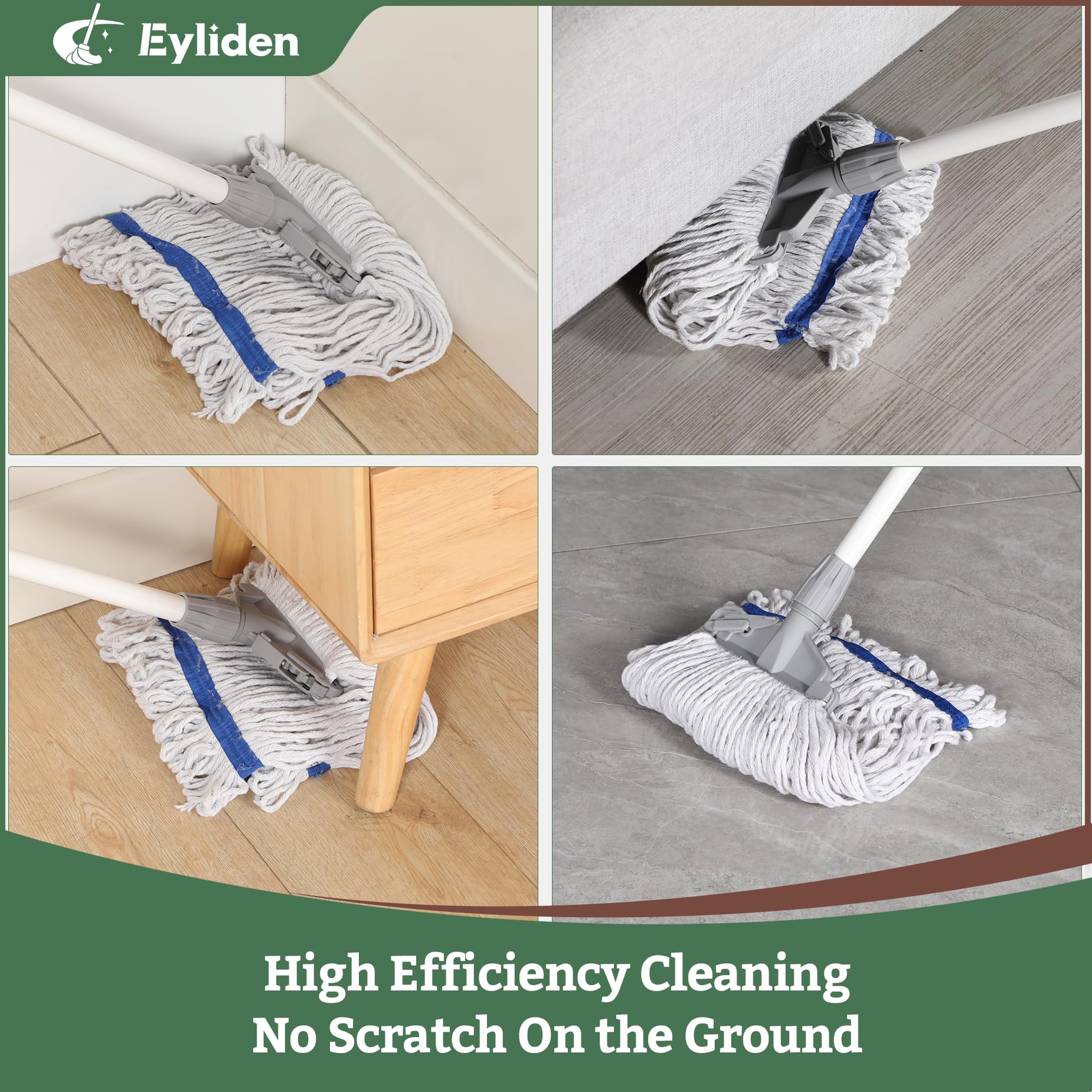 Commercial Wet Mop with 2 Cotton Heads