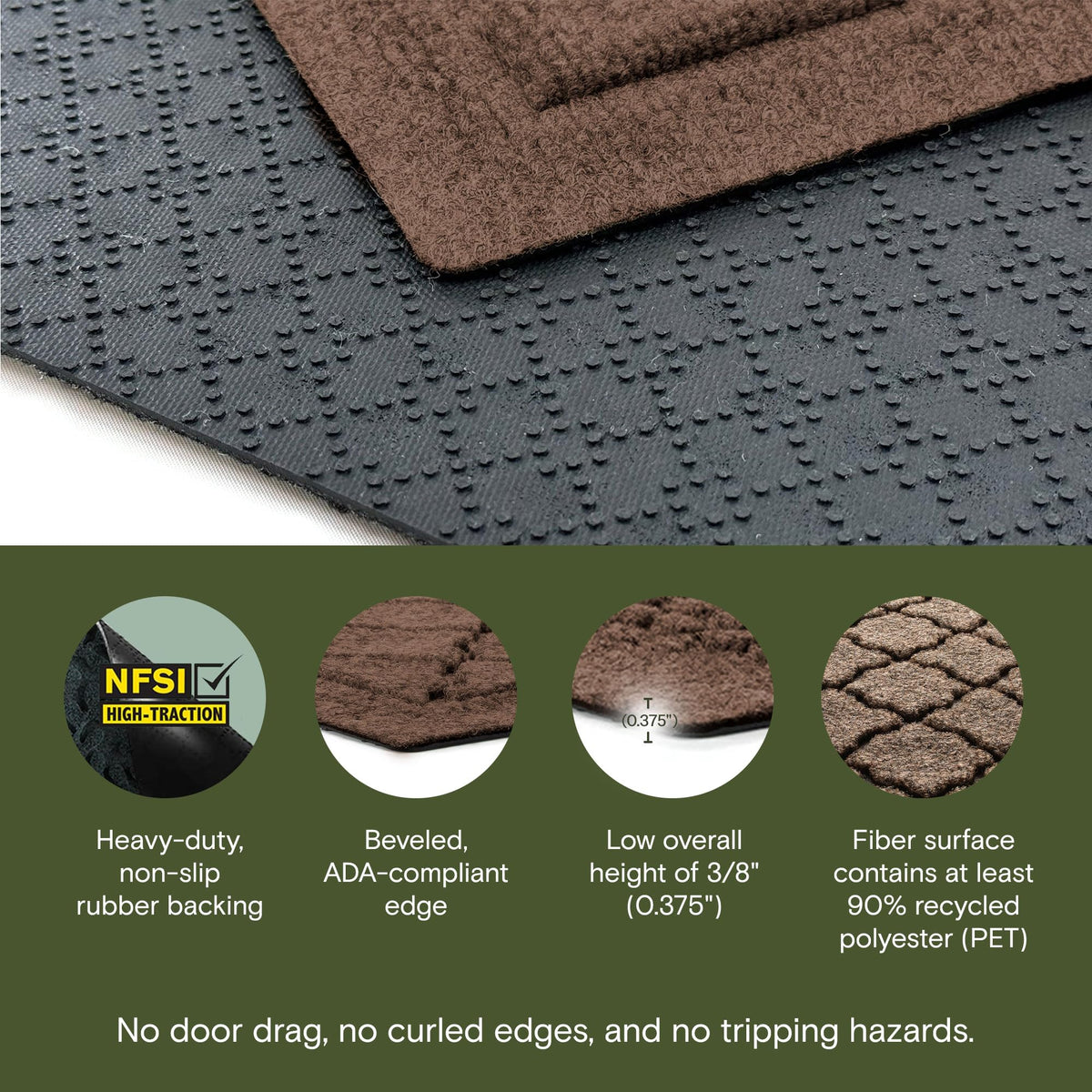 Cordova Front Door Mat Indoor Outdoor Entrance (15 Sq Ft)